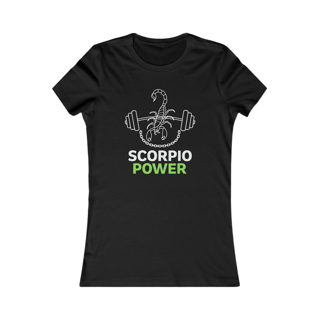 Scorpio Power Women's Tee — Zodiac Scorpion Fitness Graphic Shirt