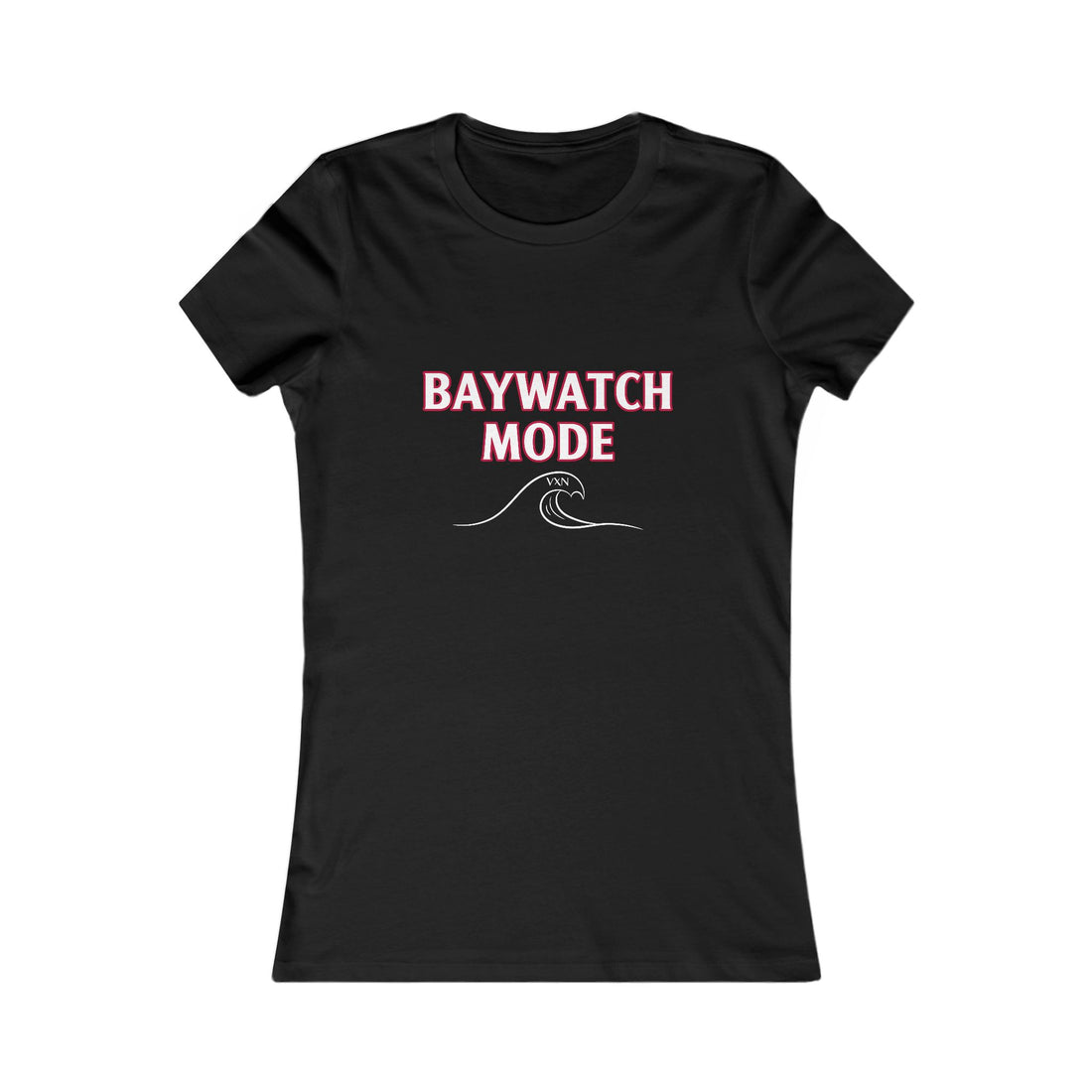 Baywatch Mode Women's Tee - Beach Wave Graphic Shirt