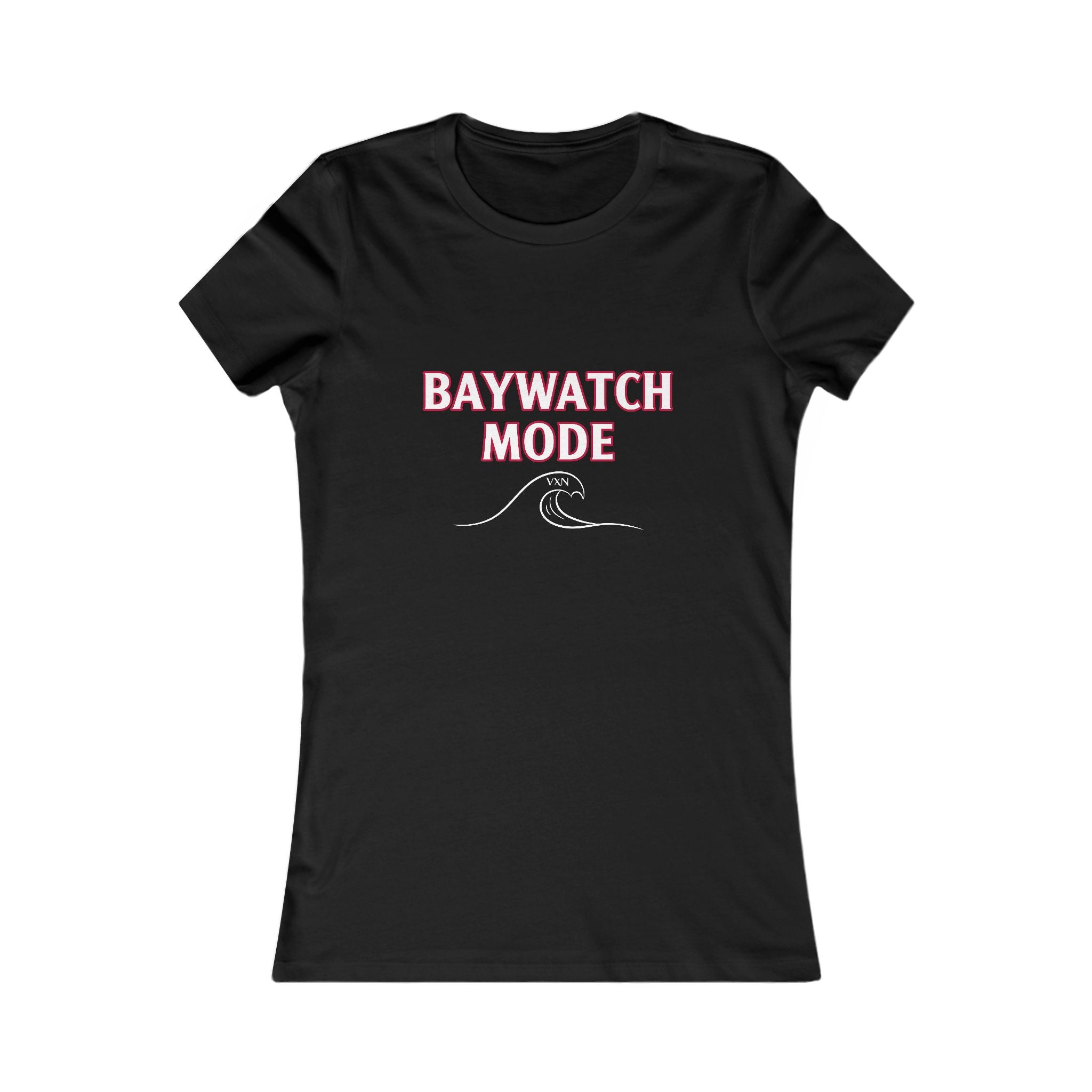 Baywatch Mode Women's Tee - Beach Wave Graphic Shirt
