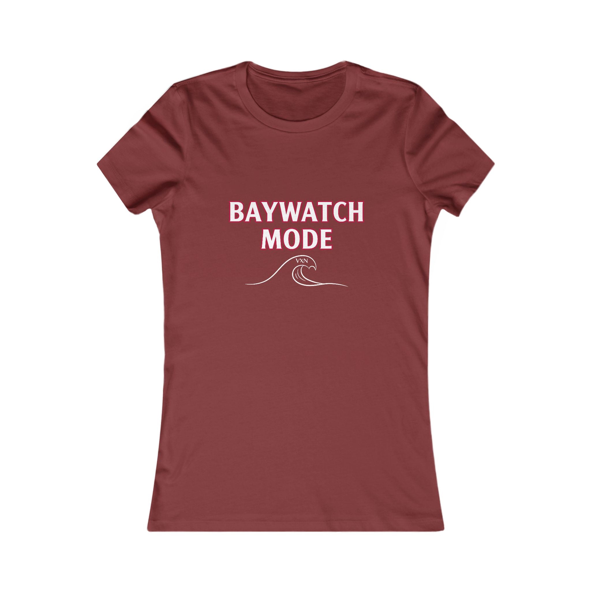Baywatch Mode Women's Tee - Beach Wave Graphic Shirt