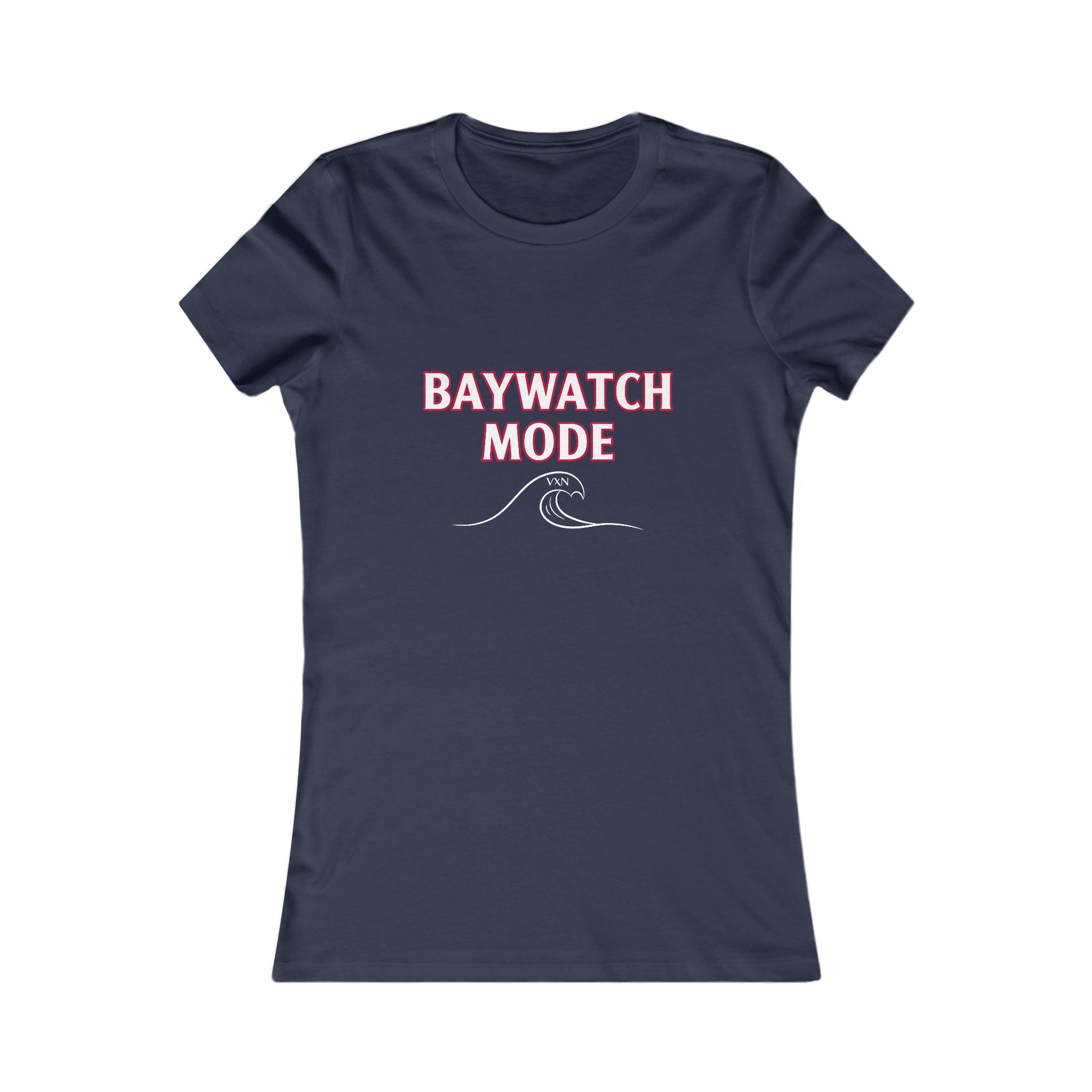 Baywatch Mode Women's Tee - Beach Wave Graphic Shirt