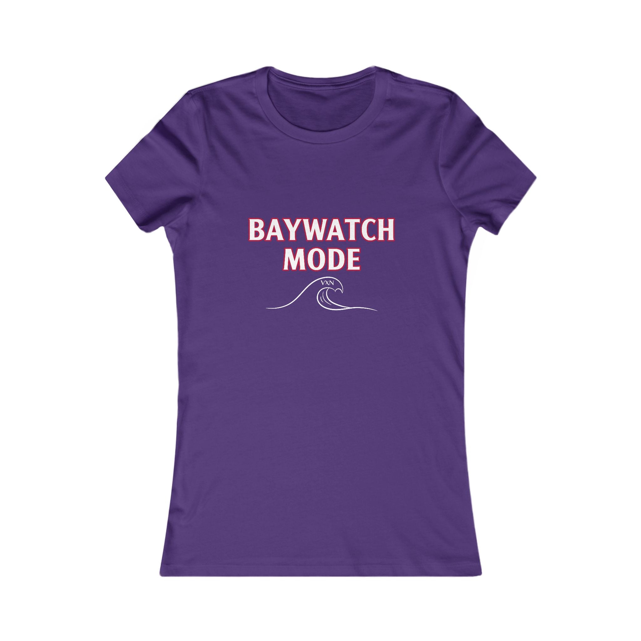 Baywatch Mode Women's Tee - Beach Wave Graphic Shirt
