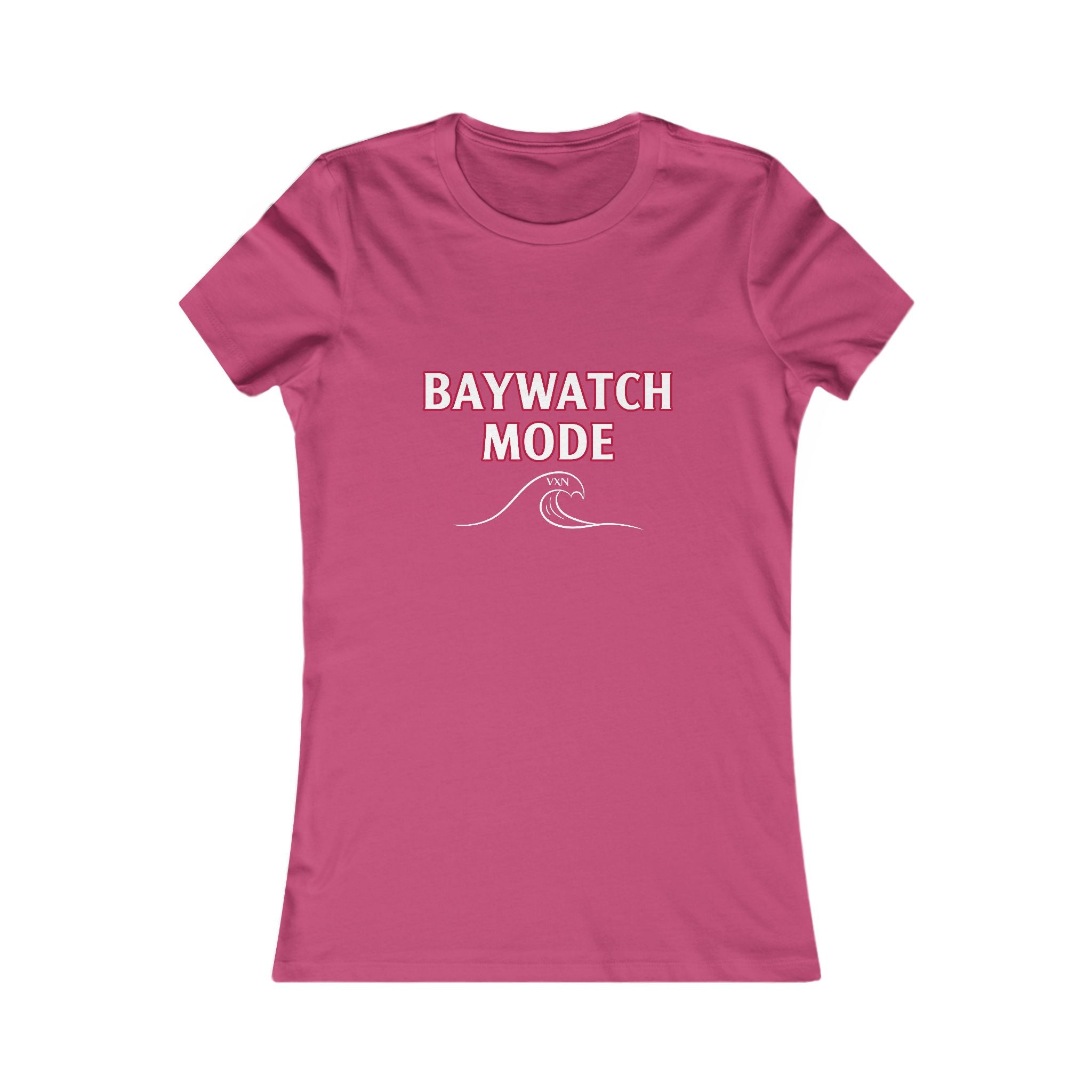 Baywatch Mode Women's Tee - Beach Wave Graphic Shirt
