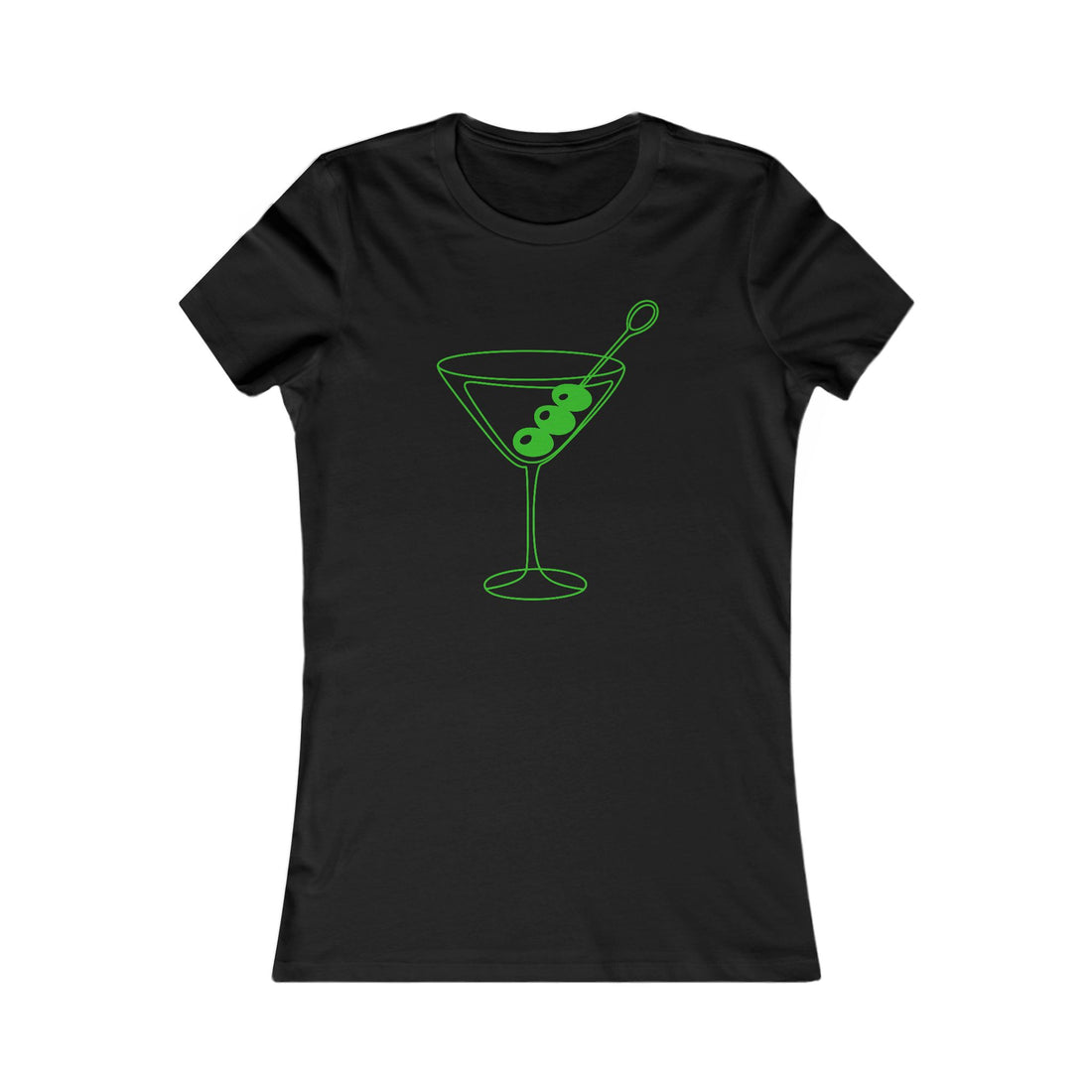 Martini Olive Tee — Women's Cocktail Graphic T-Shirt