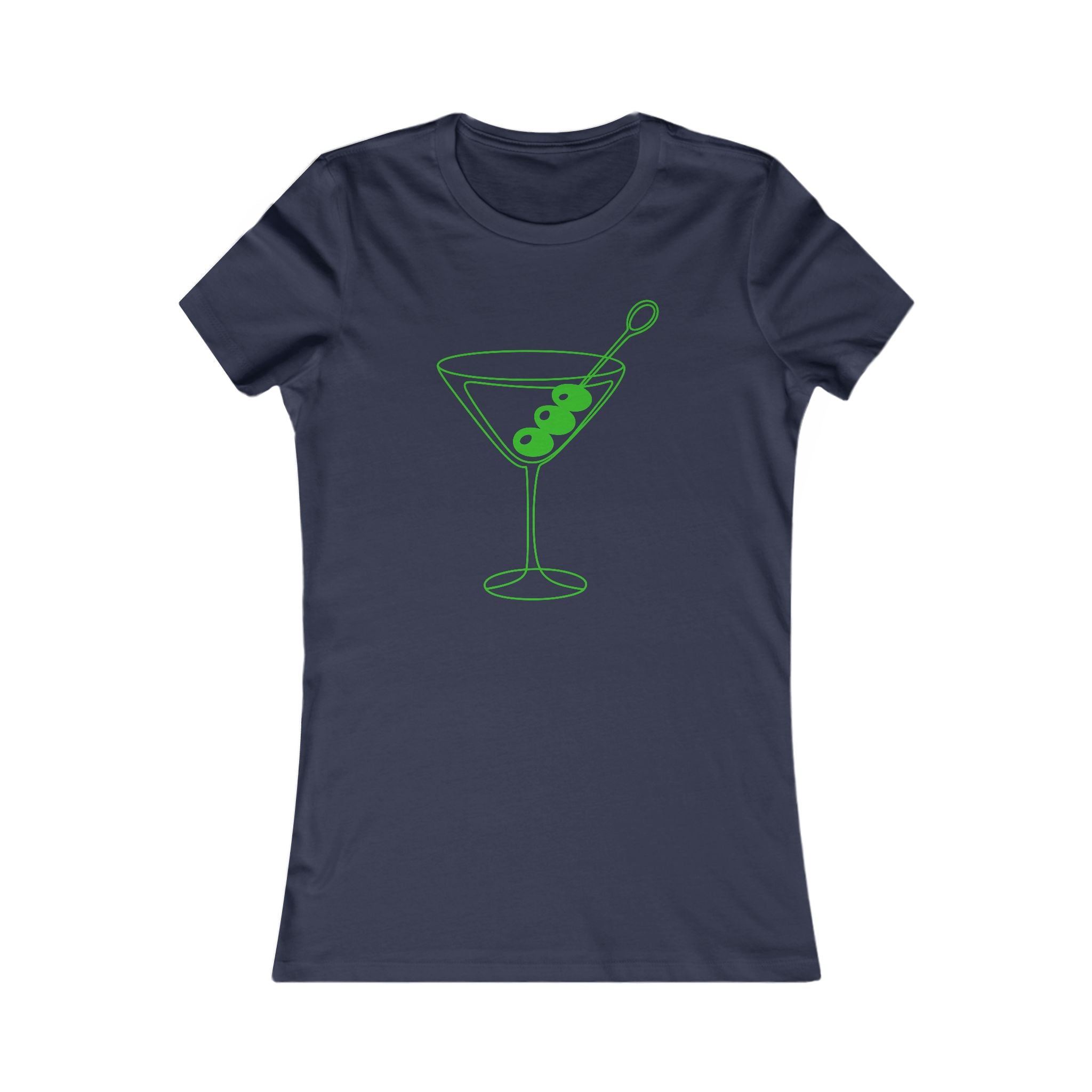 Martini Olive Tee — Women's Cocktail Graphic T-Shirt