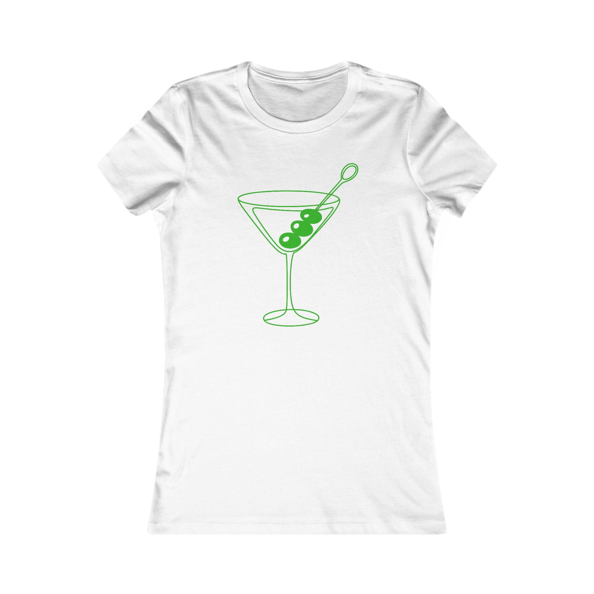 Martini Olive Tee — Women's Cocktail Graphic T-Shirt