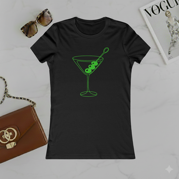 Martini Olive Tee — Women's Cocktail Graphic T-Shirt