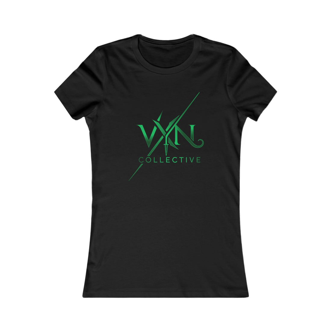 VXN Collective Women's Logo Tee — Green Minimalist Graphic Shirt