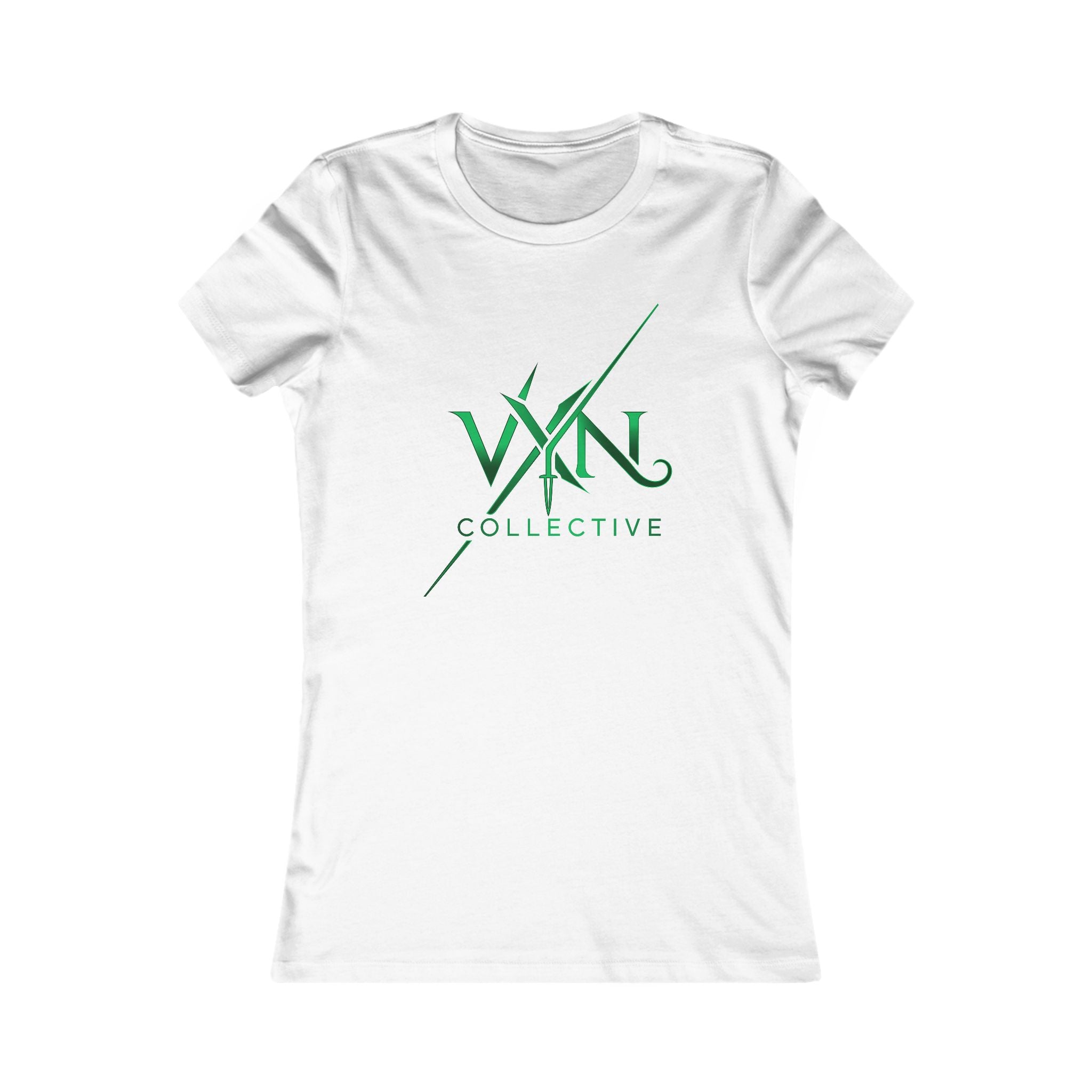 VXN Collective Women's Logo Tee — Green Minimalist Graphic Shirt