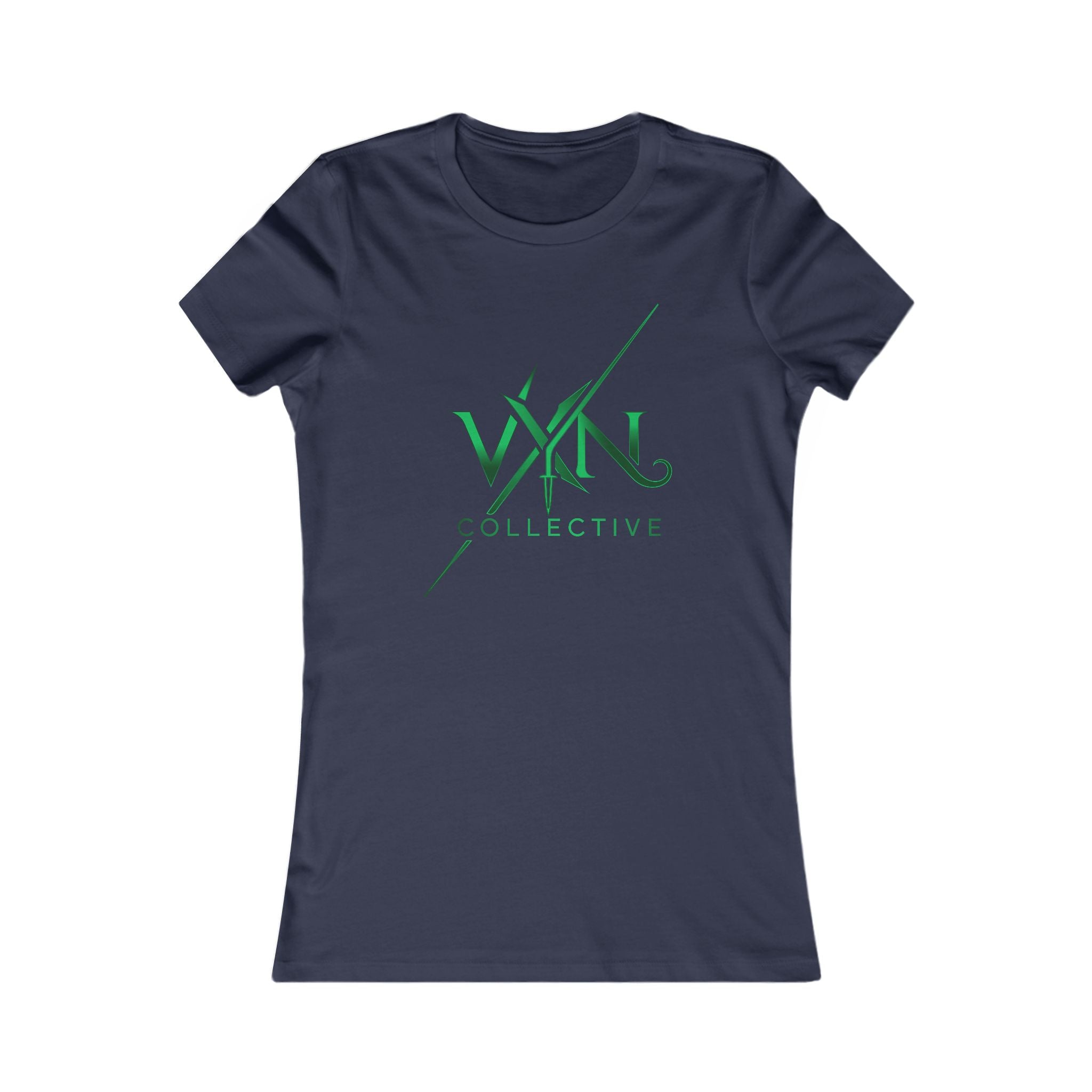 VXN Collective Women's Logo Tee — Green Minimalist Graphic Shirt
