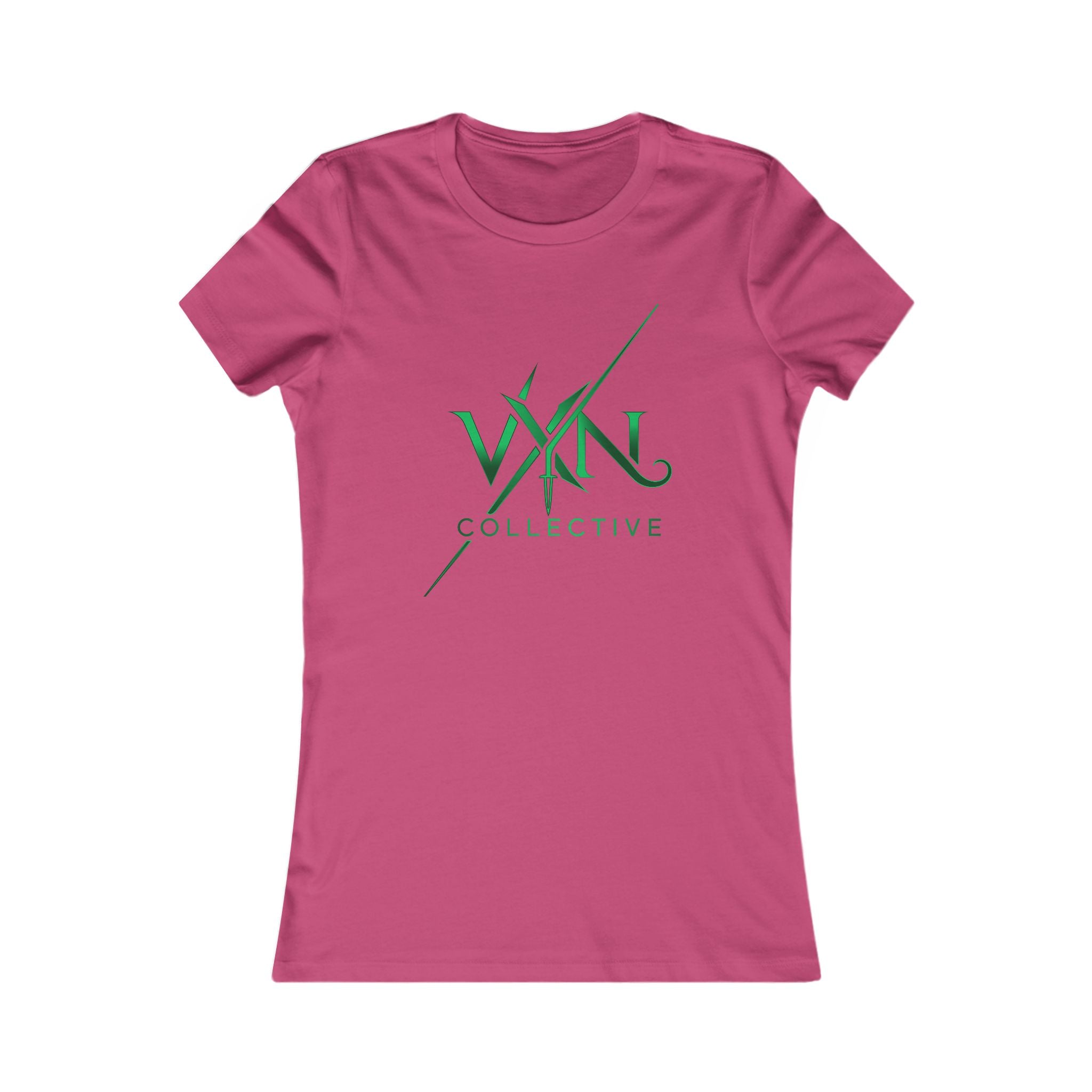 VXN Collective Women's Logo Tee — Green Minimalist Graphic Shirt