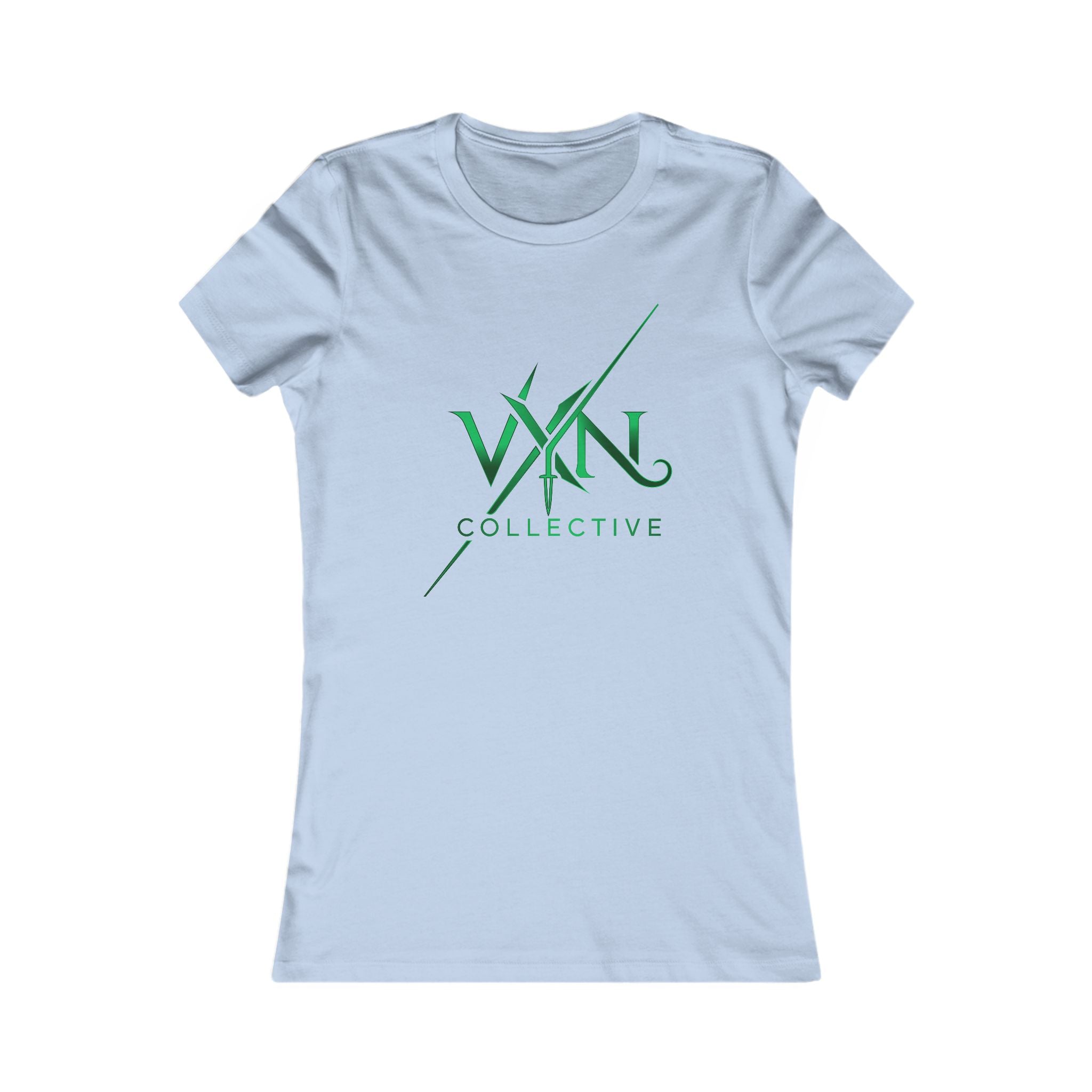 VXN Collective Women's Logo Tee — Green Minimalist Graphic Shirt