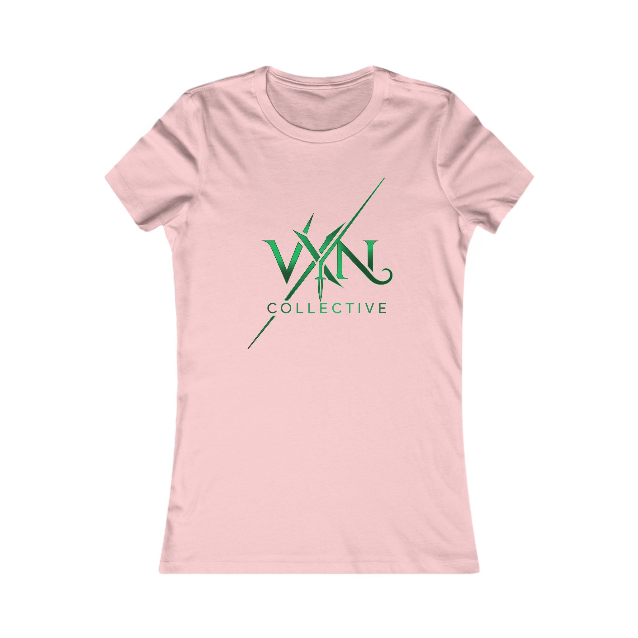 VXN Collective Women's Logo Tee — Green Minimalist Graphic Shirt