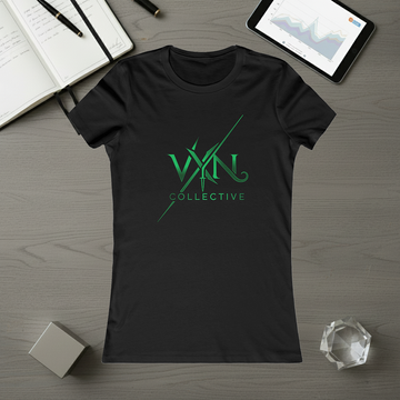 VXN Collective Women's Logo Tee — Green Minimalist Graphic Shirt
