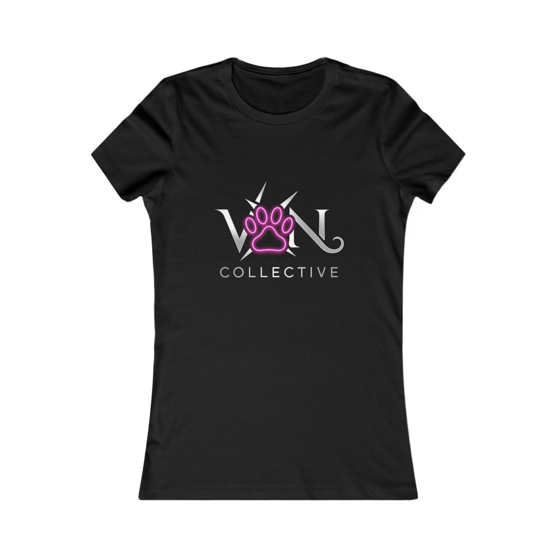Women's Paw Collective Tee — Cute Pink Paw Logo Graphic T-Shirt