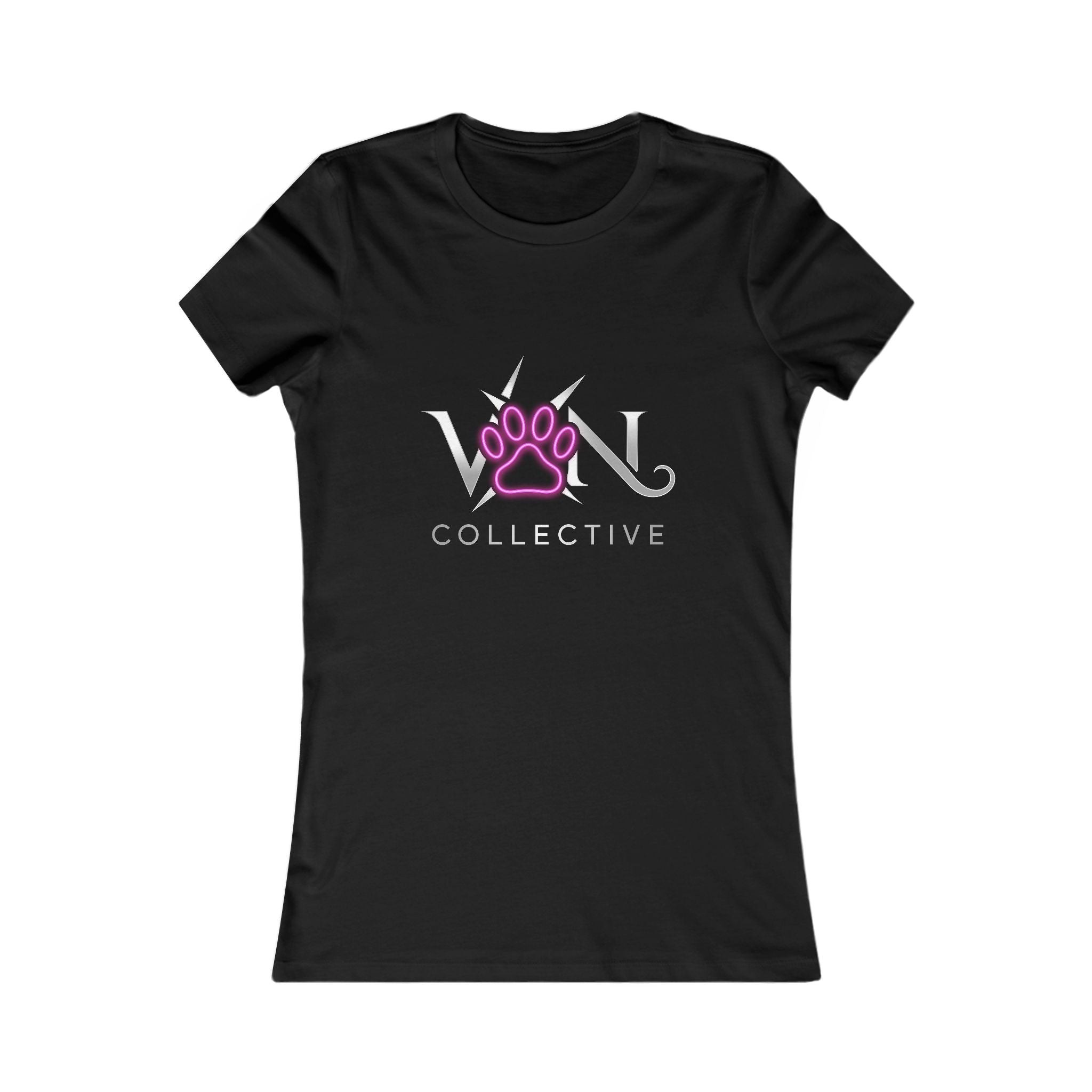 Women's Paw Collective Tee — Cute Pink Paw Logo Graphic T-Shirt