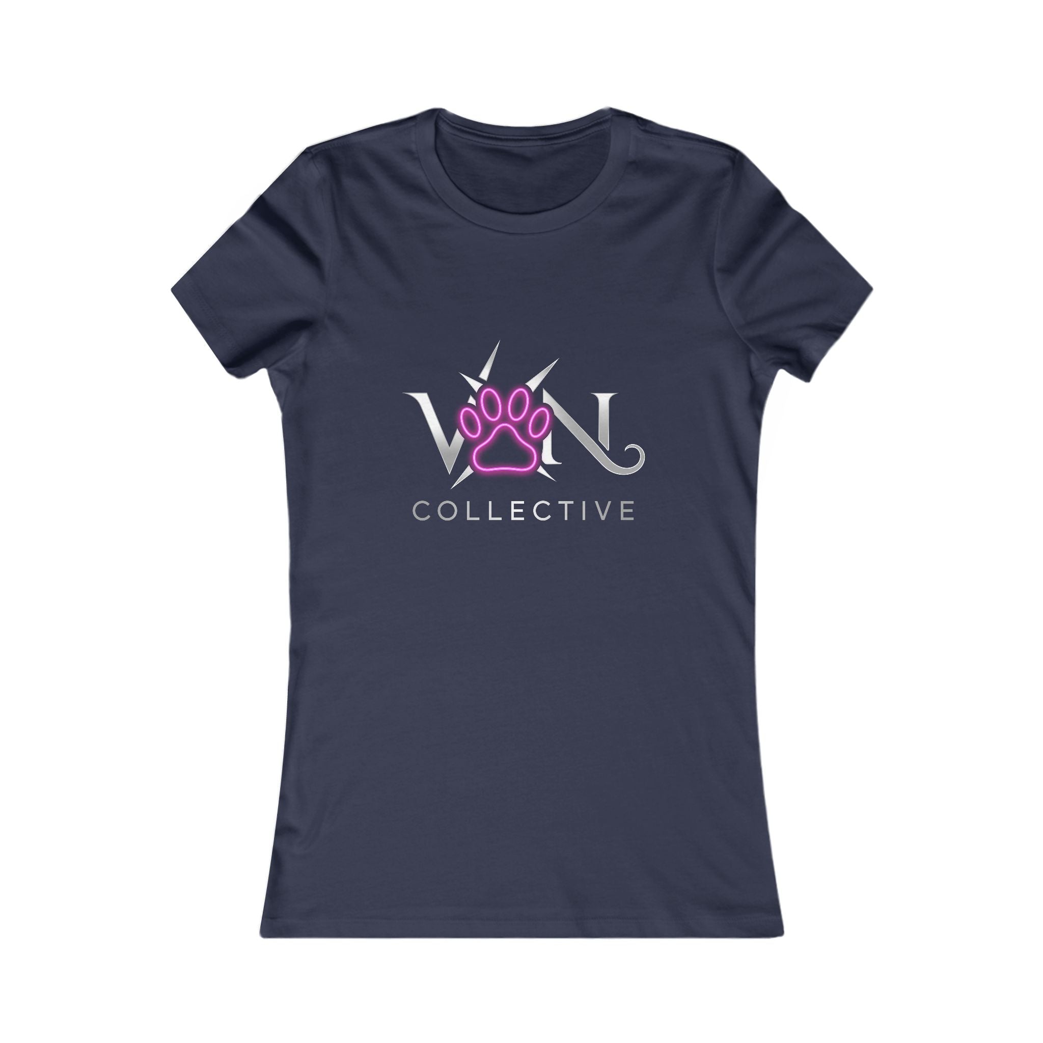 Women's Paw Collective Tee — Cute Pink Paw Logo Graphic T-Shirt