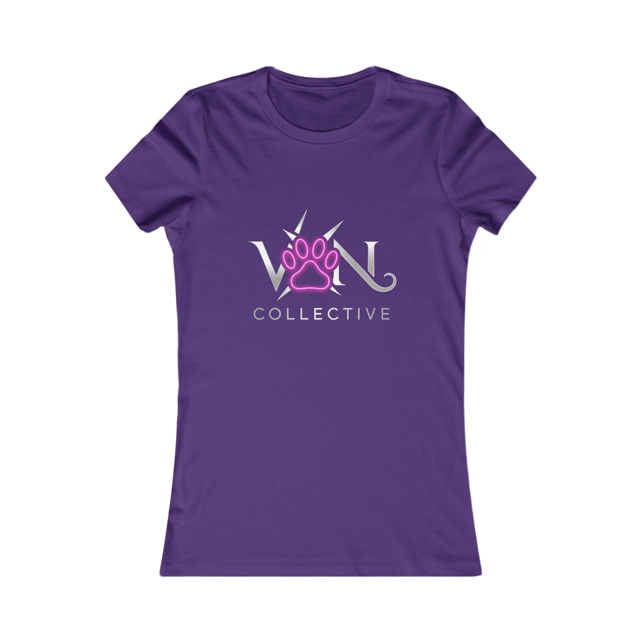 Women's Paw Collective Tee — Cute Pink Paw Logo Graphic T-Shirt