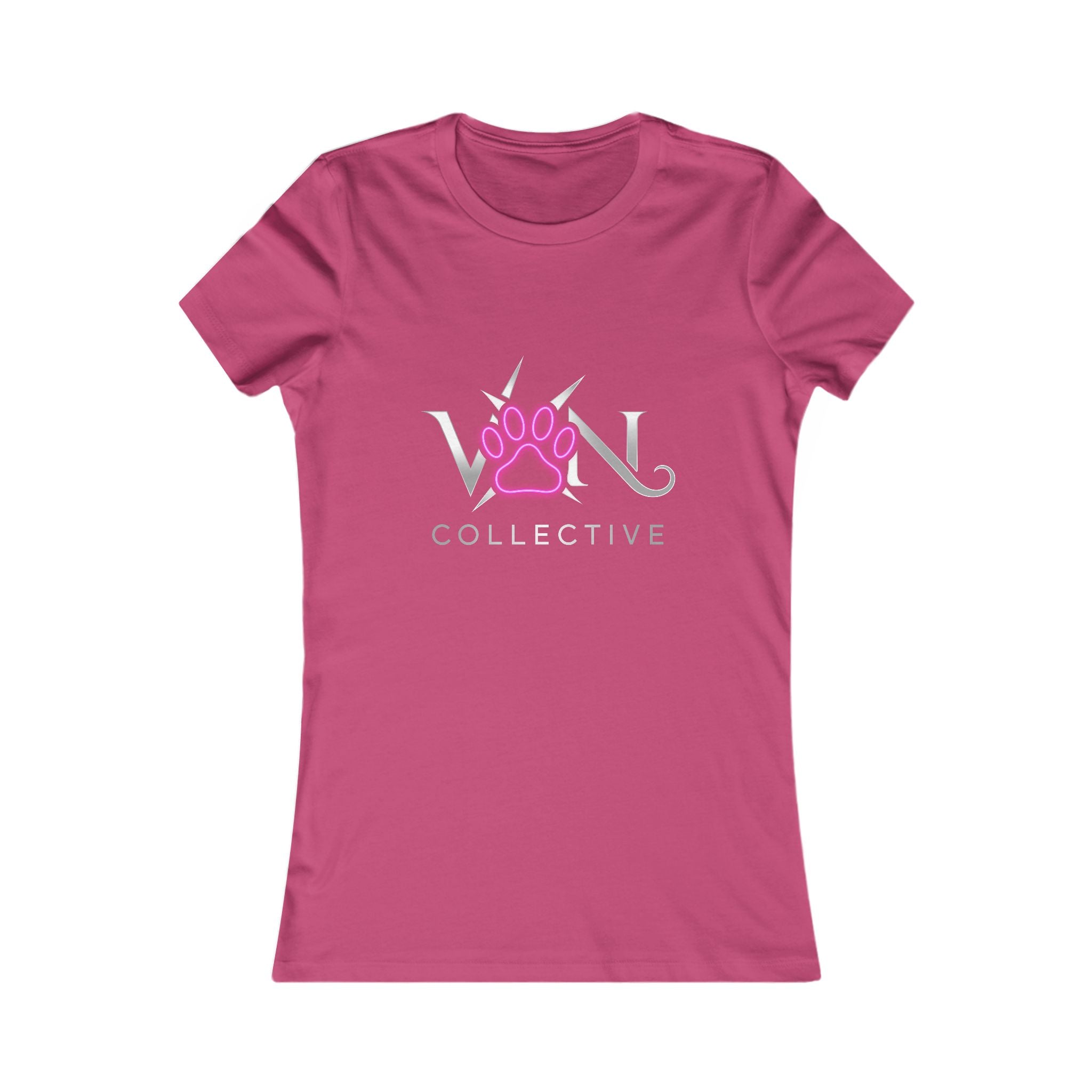 Women's Paw Collective Tee — Cute Pink Paw Logo Graphic T-Shirt