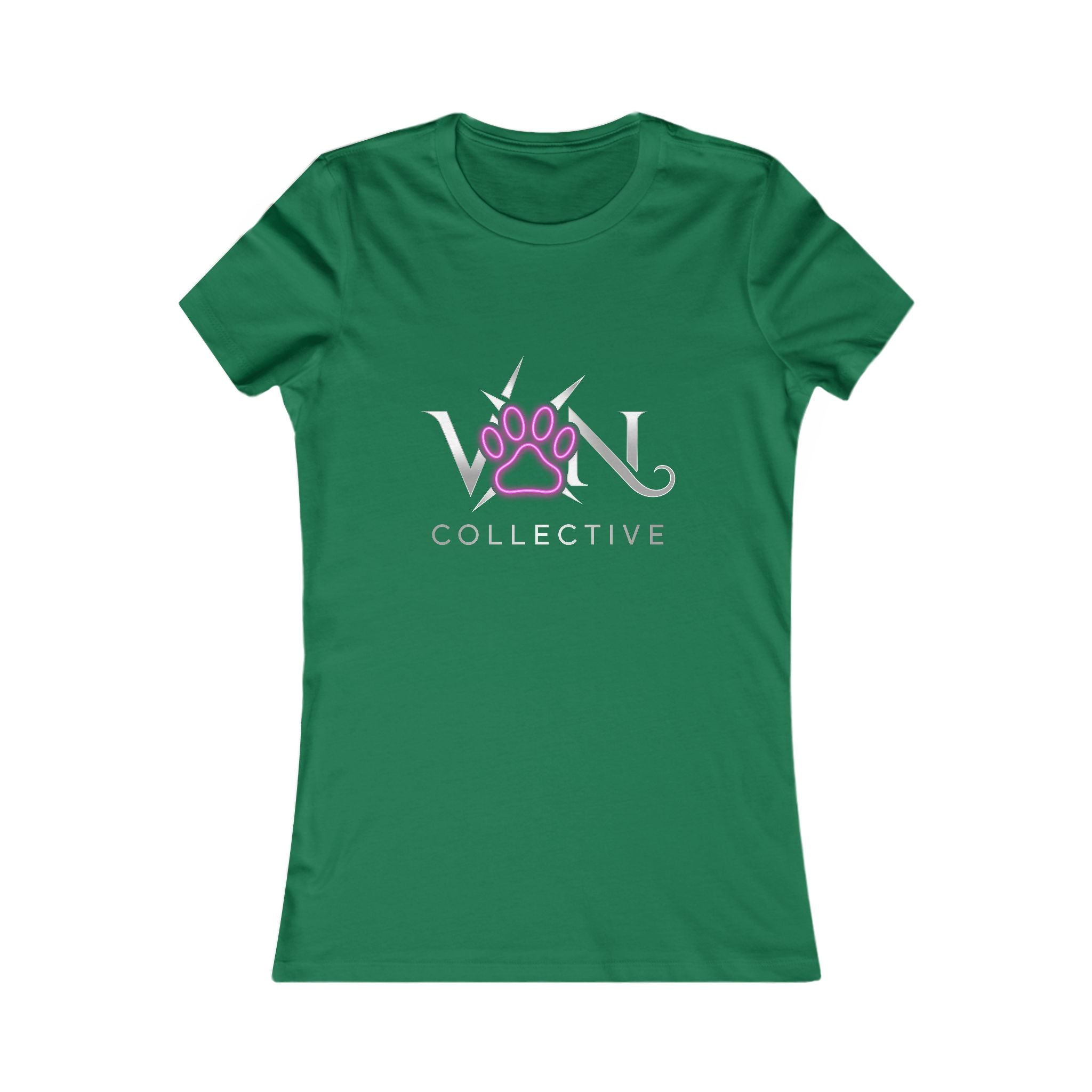 Women's Paw Collective Tee — Cute Pink Paw Logo Graphic T-Shirt