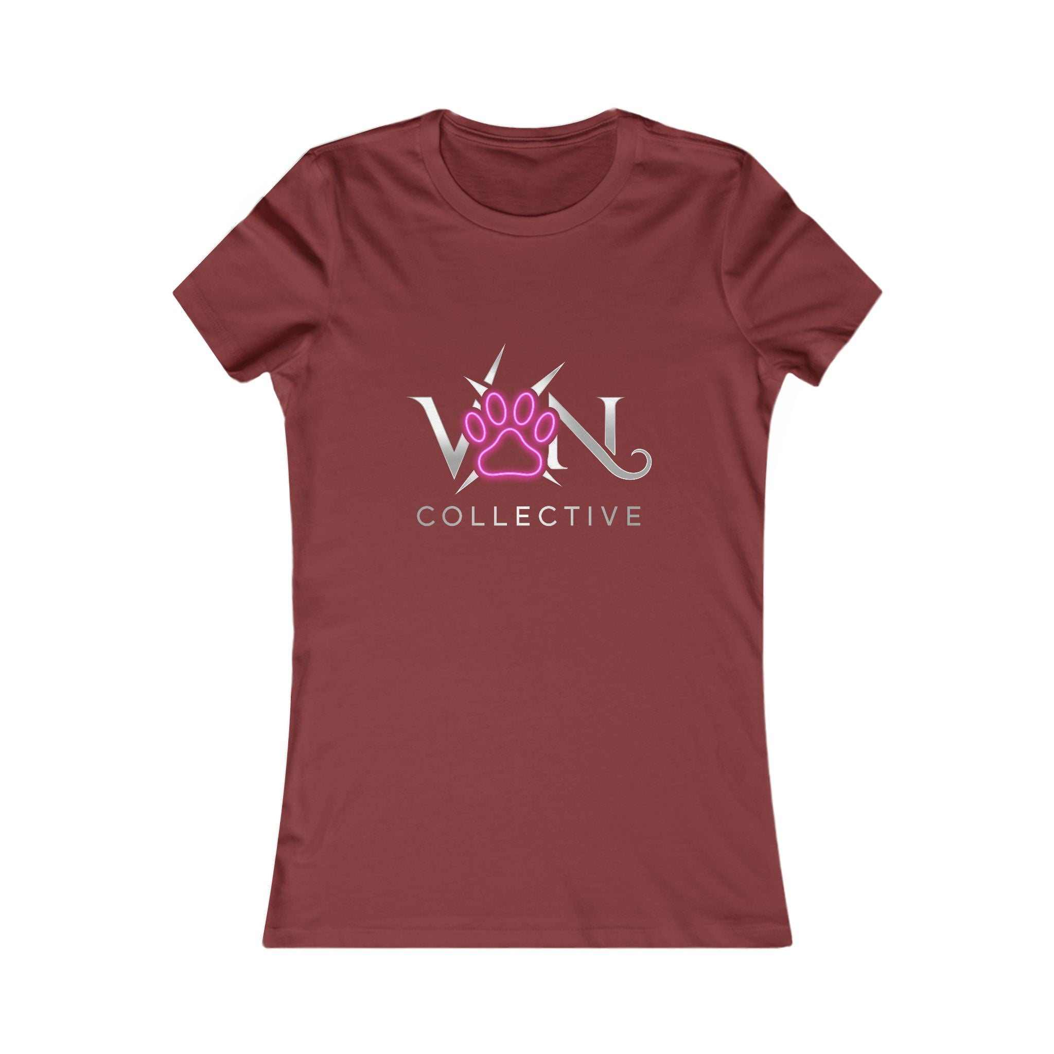 Women's Paw Collective Tee — Cute Pink Paw Logo Graphic T-Shirt