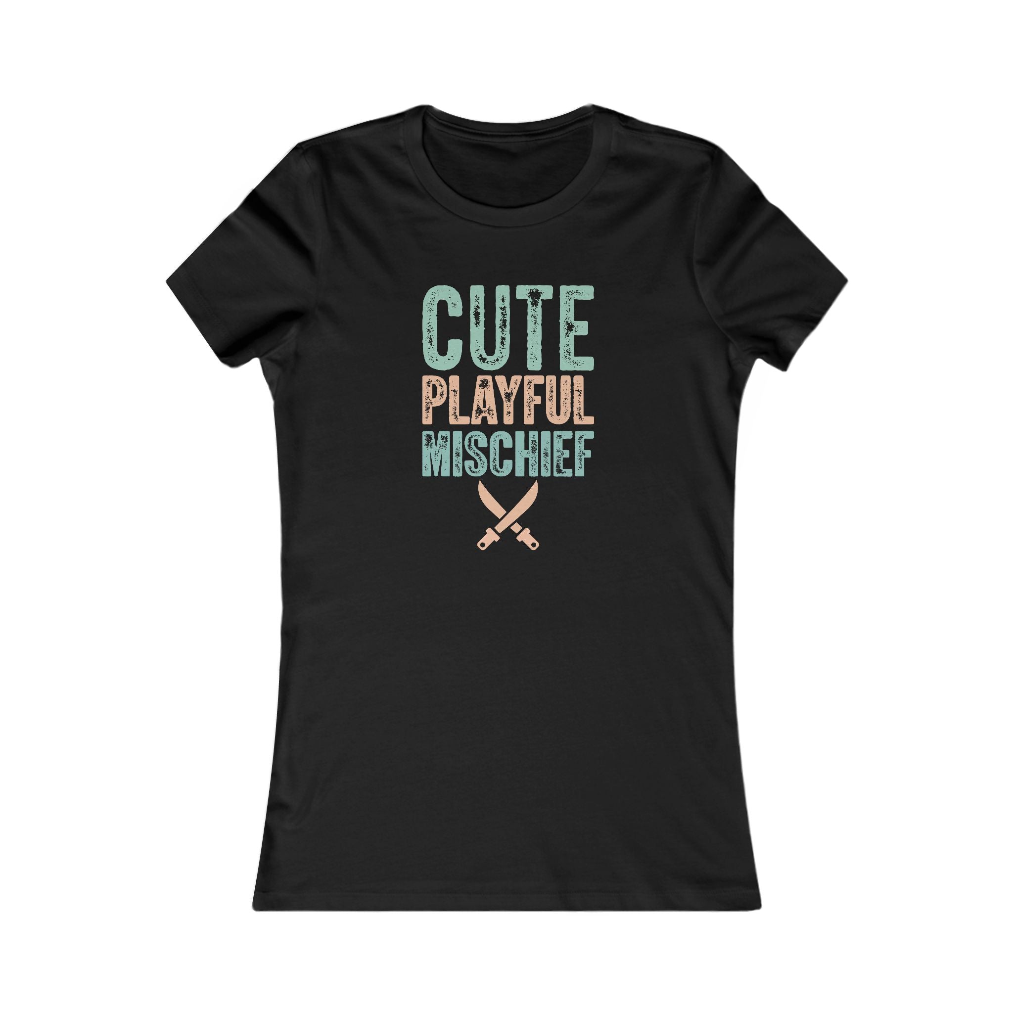Cute Playful Mischief Women's Tee - Funny Graphic T-Shirt