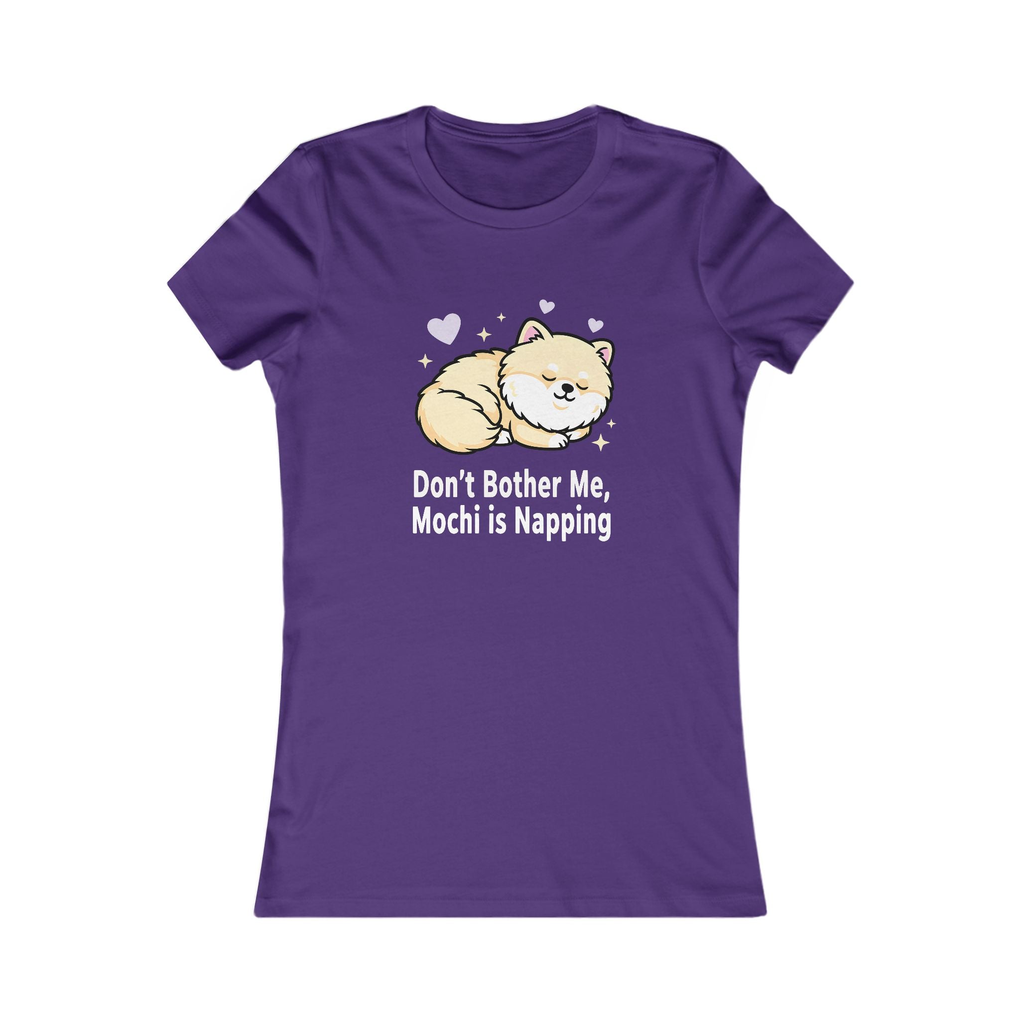 Women's Tee — "Don't Bother Me, Mochi Is Napping" Cute Sleeping Dog Graphic