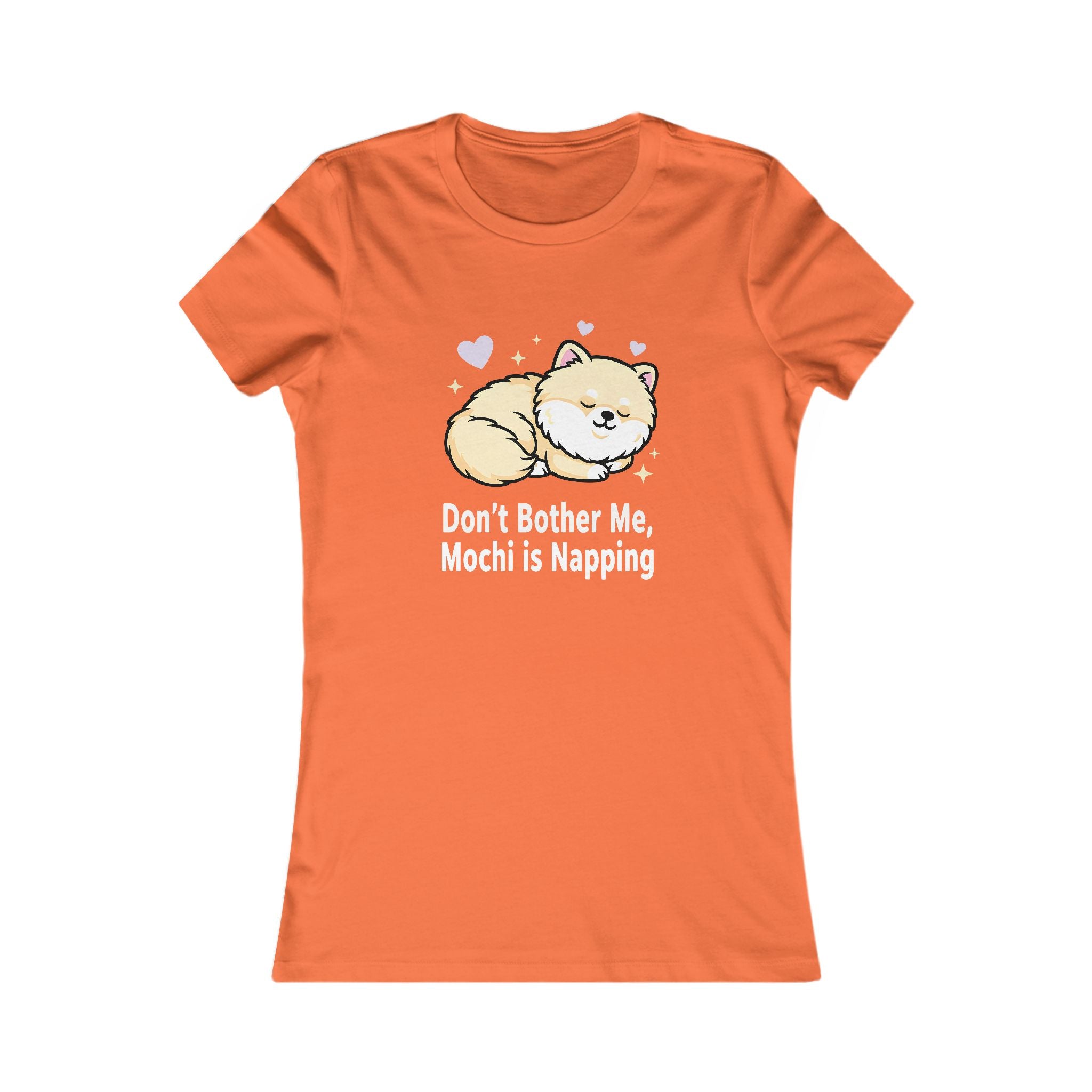 Women's Tee — "Don't Bother Me, Mochi Is Napping" Cute Sleeping Dog Graphic