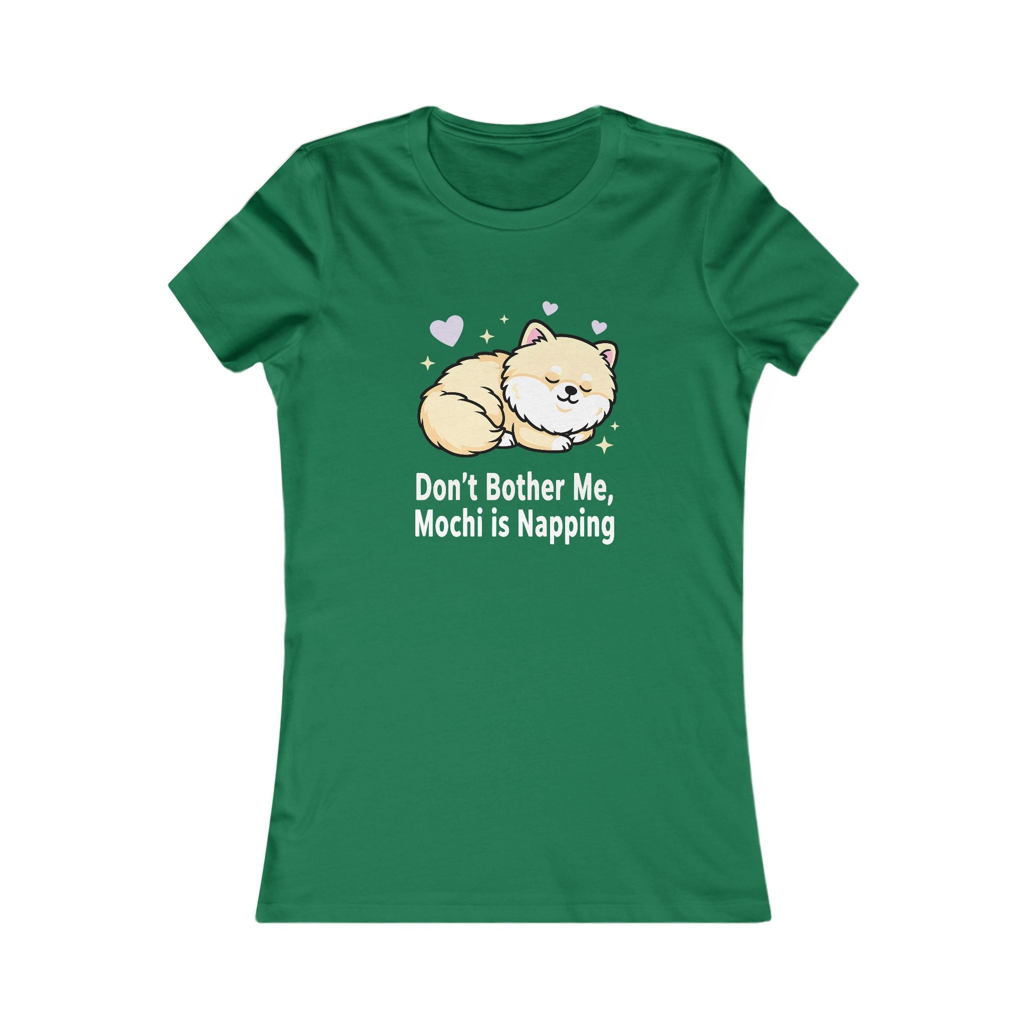 Women's Tee — "Don't Bother Me, Mochi Is Napping" Cute Sleeping Dog Graphic