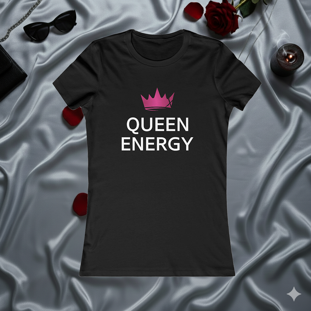 Queen Energy Women's Tee — Crown Graphic Feminine Empowerment Shirt