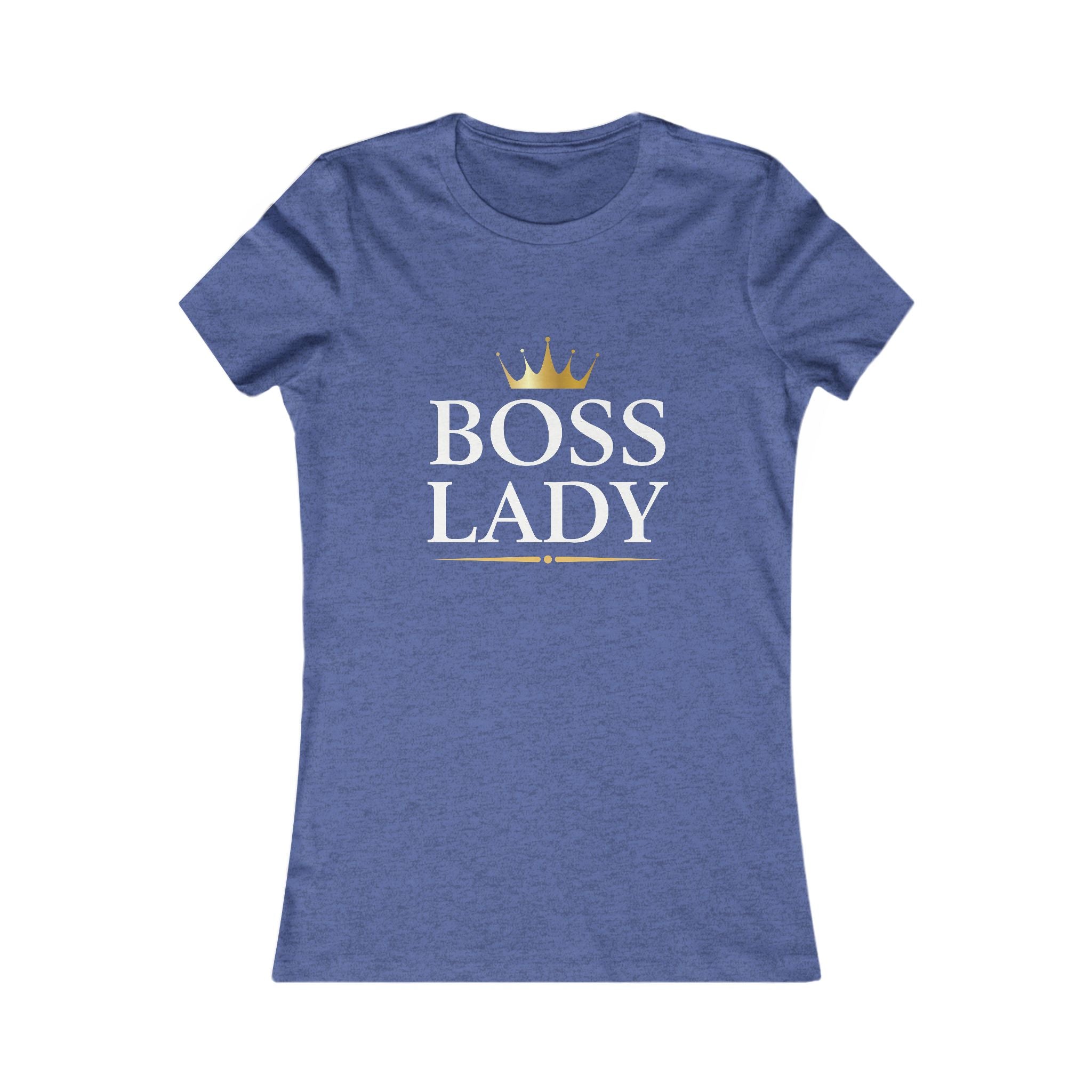 Boss Lady Tee - Women's Empowerment Graphic T-Shirt with Gold Crown