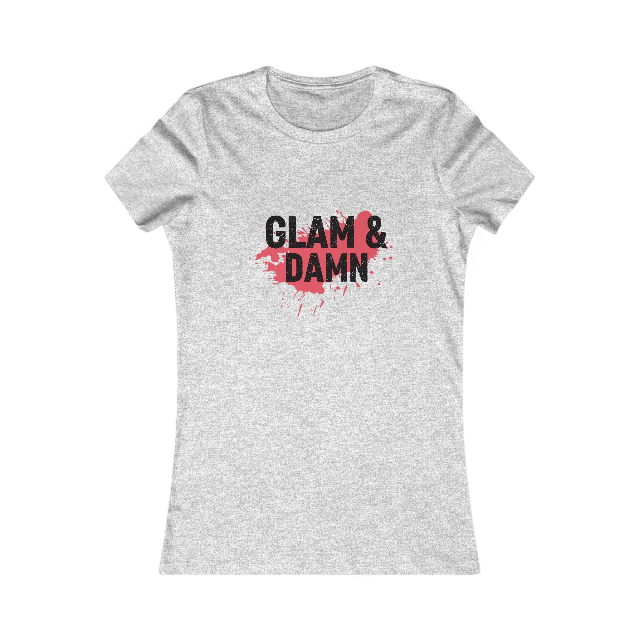 Glam & Damn Women’s Tee — Bold Lip Print Graphic Shirt