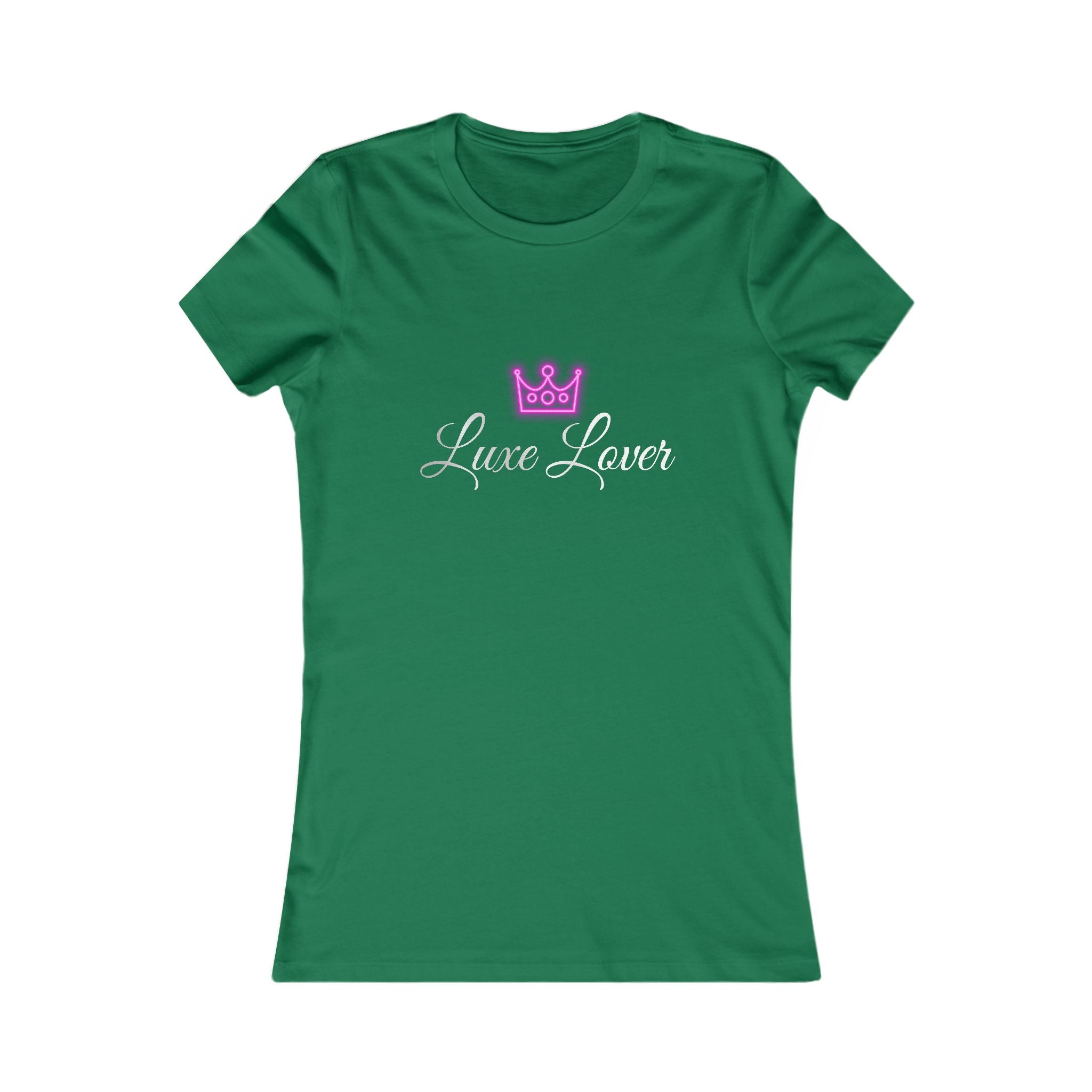 Luxe Lover Women's Tee — Pink Crown Graphic