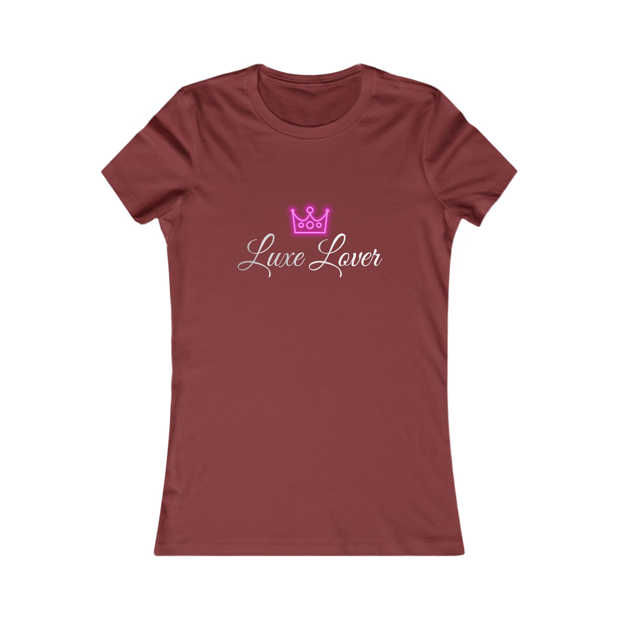 Luxe Lover Women's Tee — Pink Crown Graphic