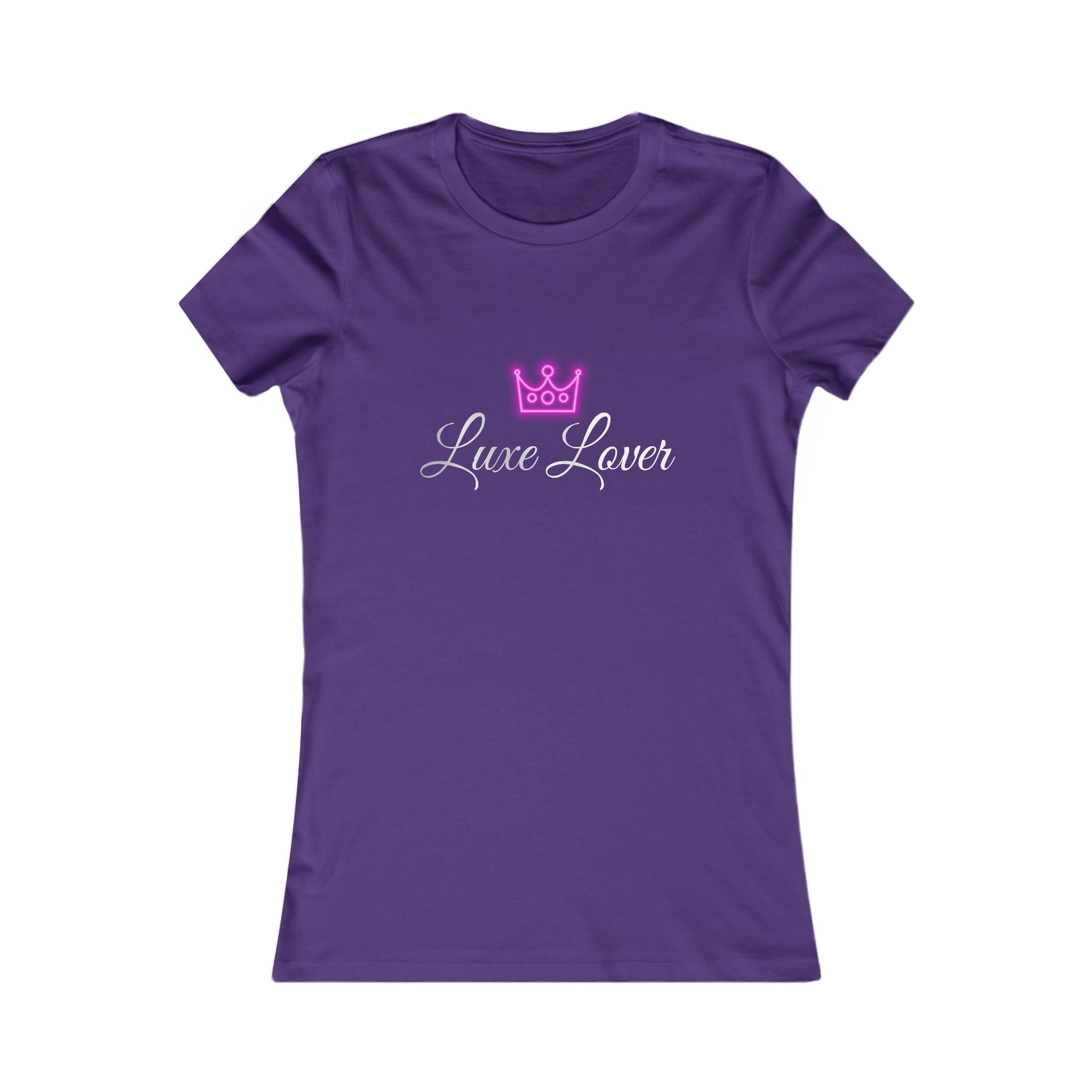 Luxe Lover Women's Tee — Pink Crown Graphic