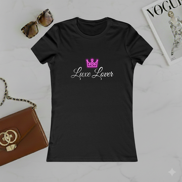 Luxe Lover Women's Tee — Pink Crown Graphic