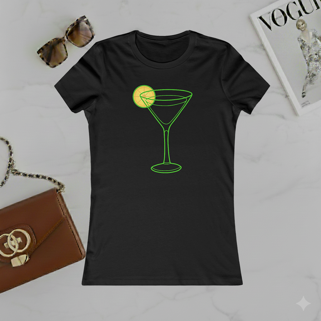 Martini Glass Tee — Women's Cocktail Graphic Shirt