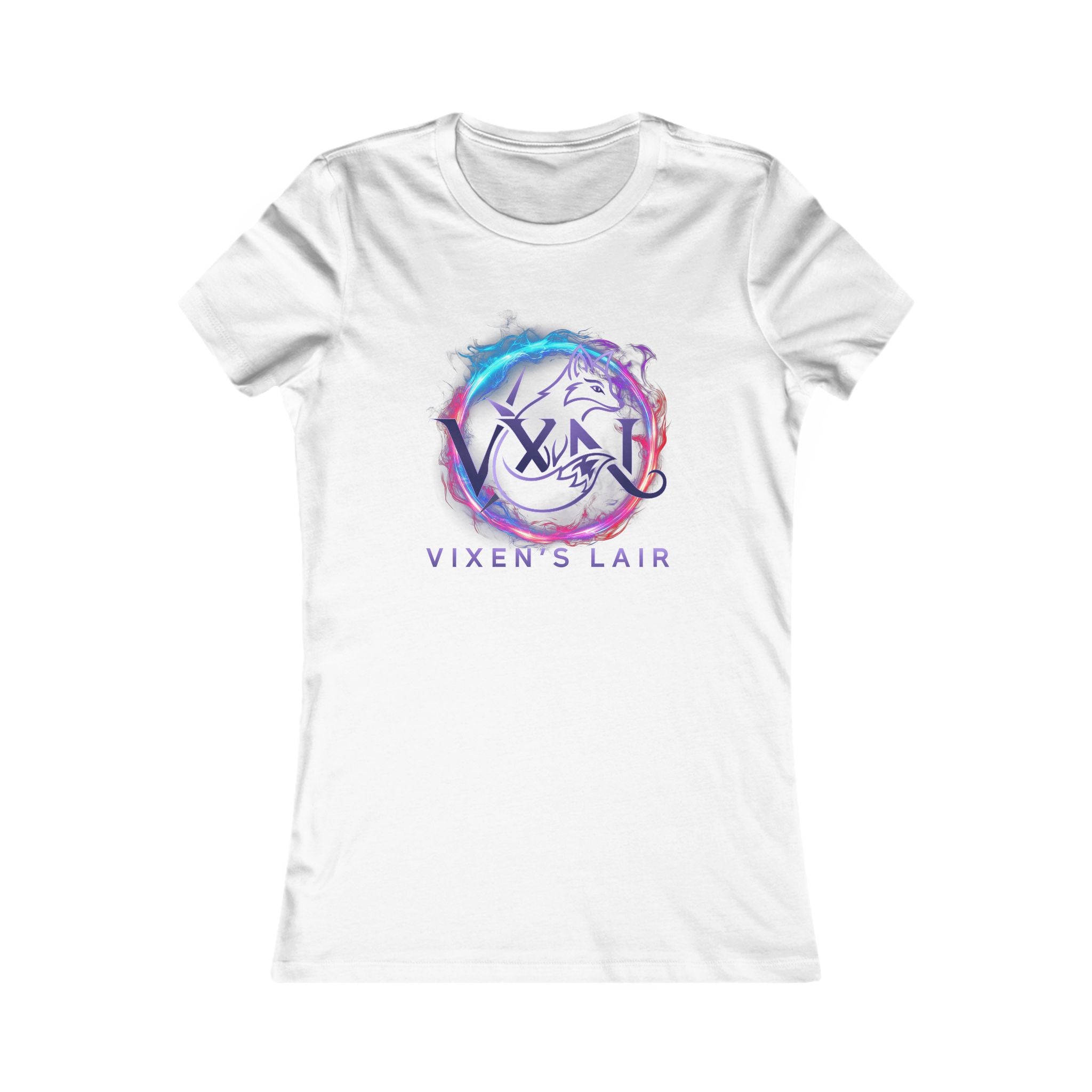 Vixen's Lair Women's Graphic Tee – Neon Fox Logo Shirt