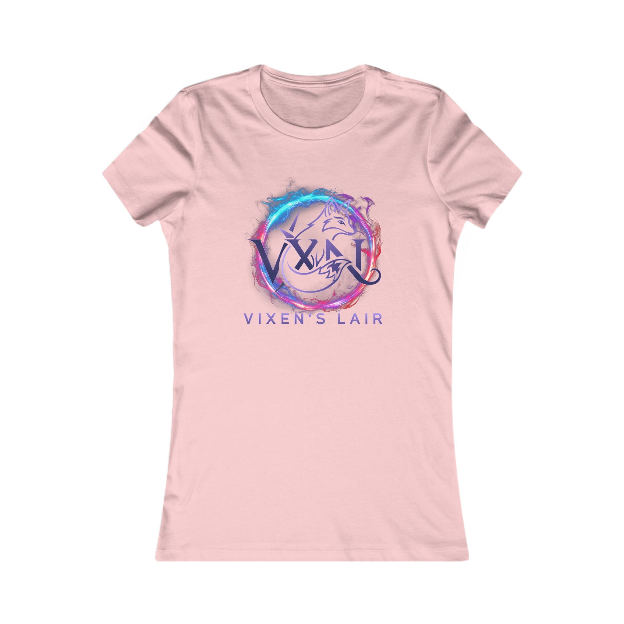 Vixen's Lair Women's Graphic Tee – Neon Fox Logo Shirt