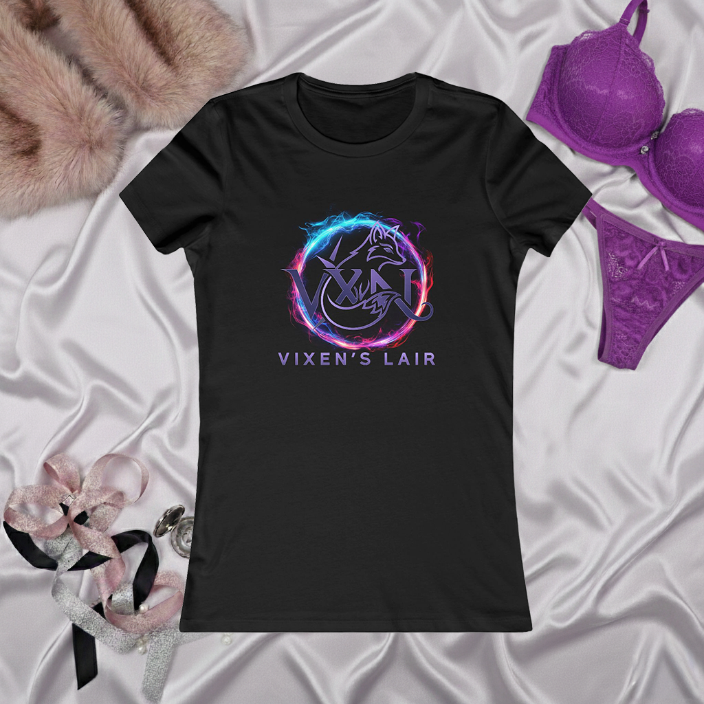 Vixen's Lair Women's Graphic Tee – Neon Fox Logo Shirt