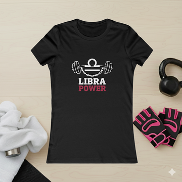 Libra Power Women's Tee — Zodiac Fitness Graphic Shirt