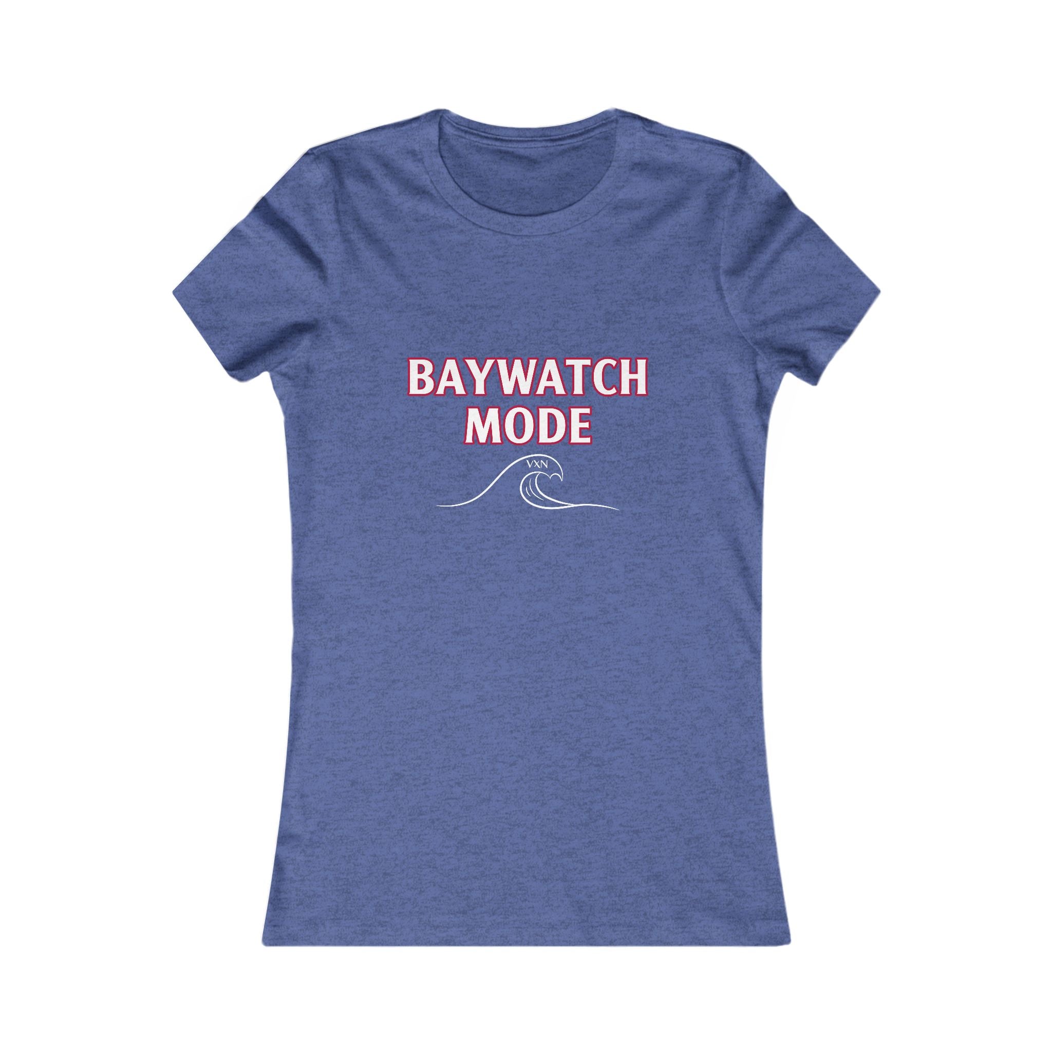 Baywatch Mode Women's Tee - Beach Wave Graphic Shirt