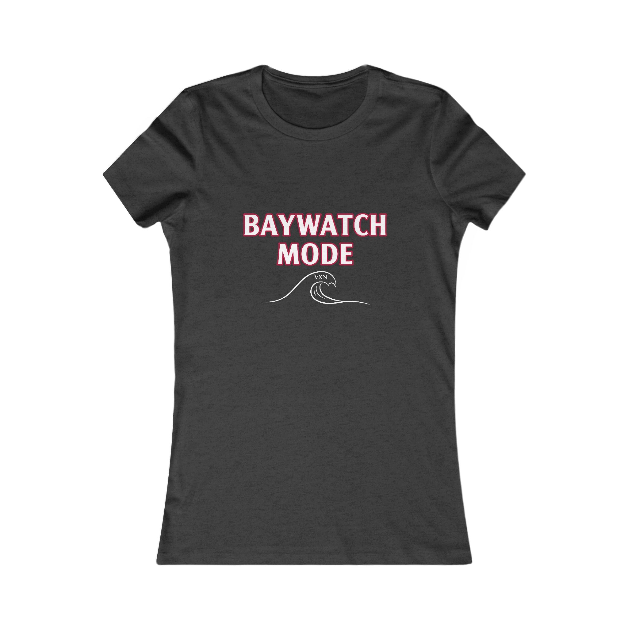 Baywatch Mode Women's Tee - Beach Wave Graphic Shirt