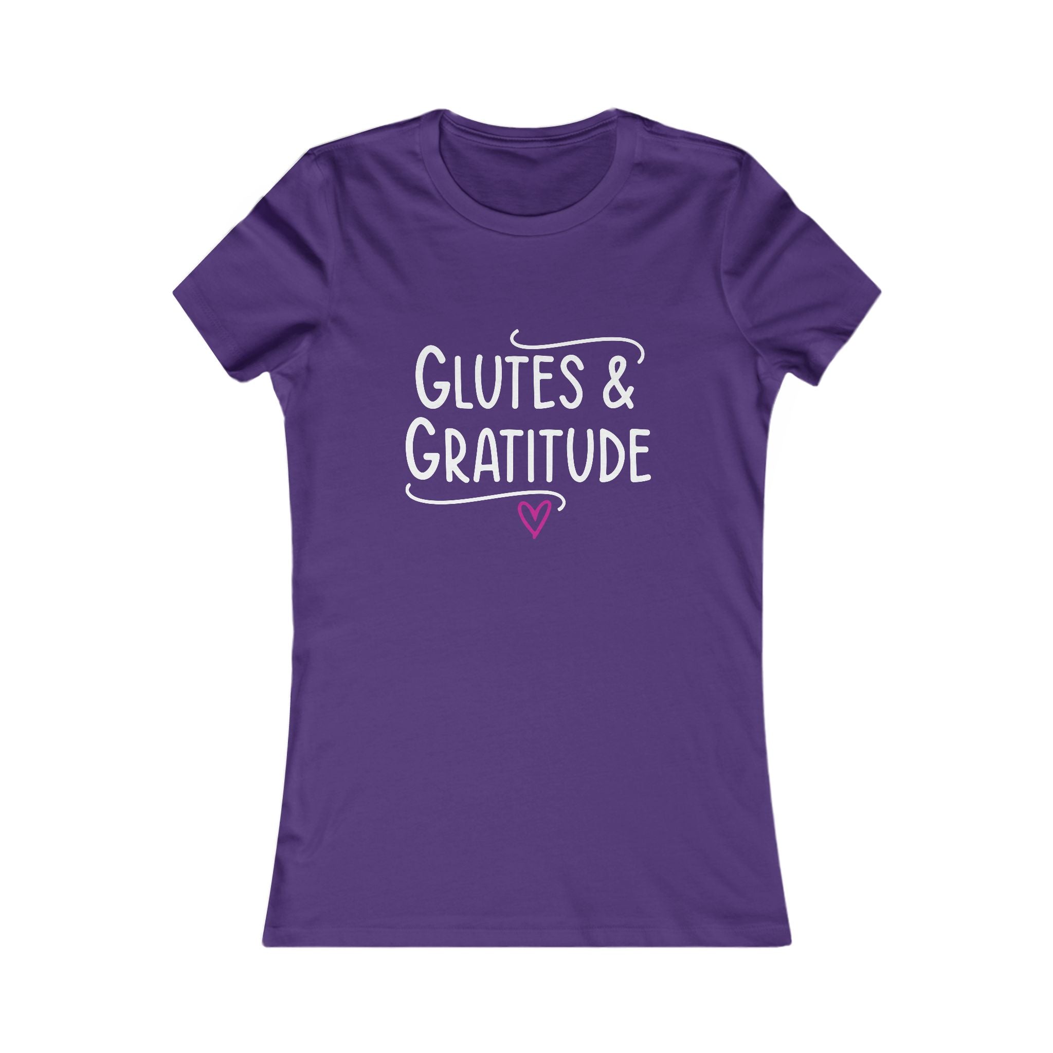 Glutes & Gratitude Women's Tee — Fitness Yoga Motivational Shirt