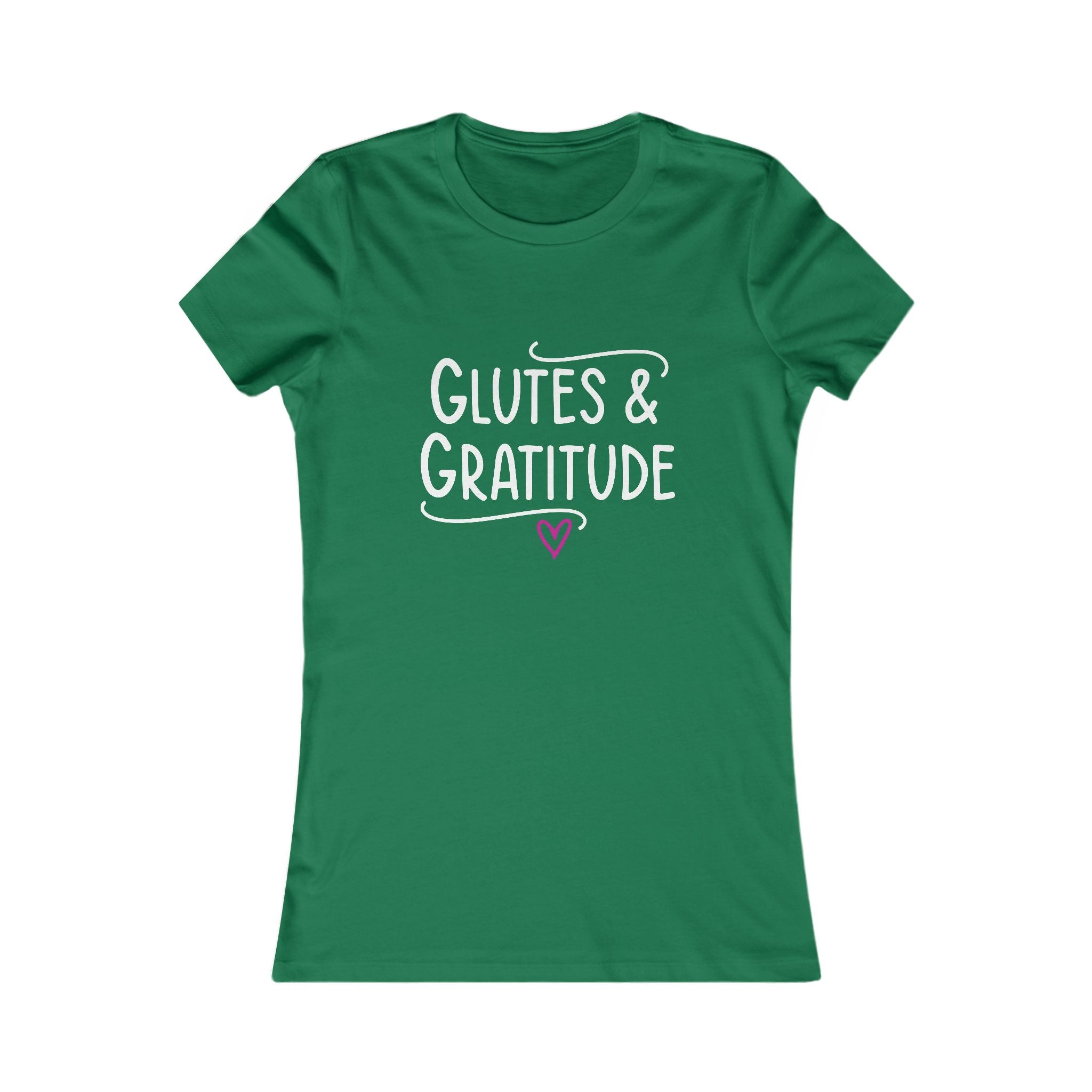 Glutes & Gratitude Women's Tee — Fitness Yoga Motivational Shirt