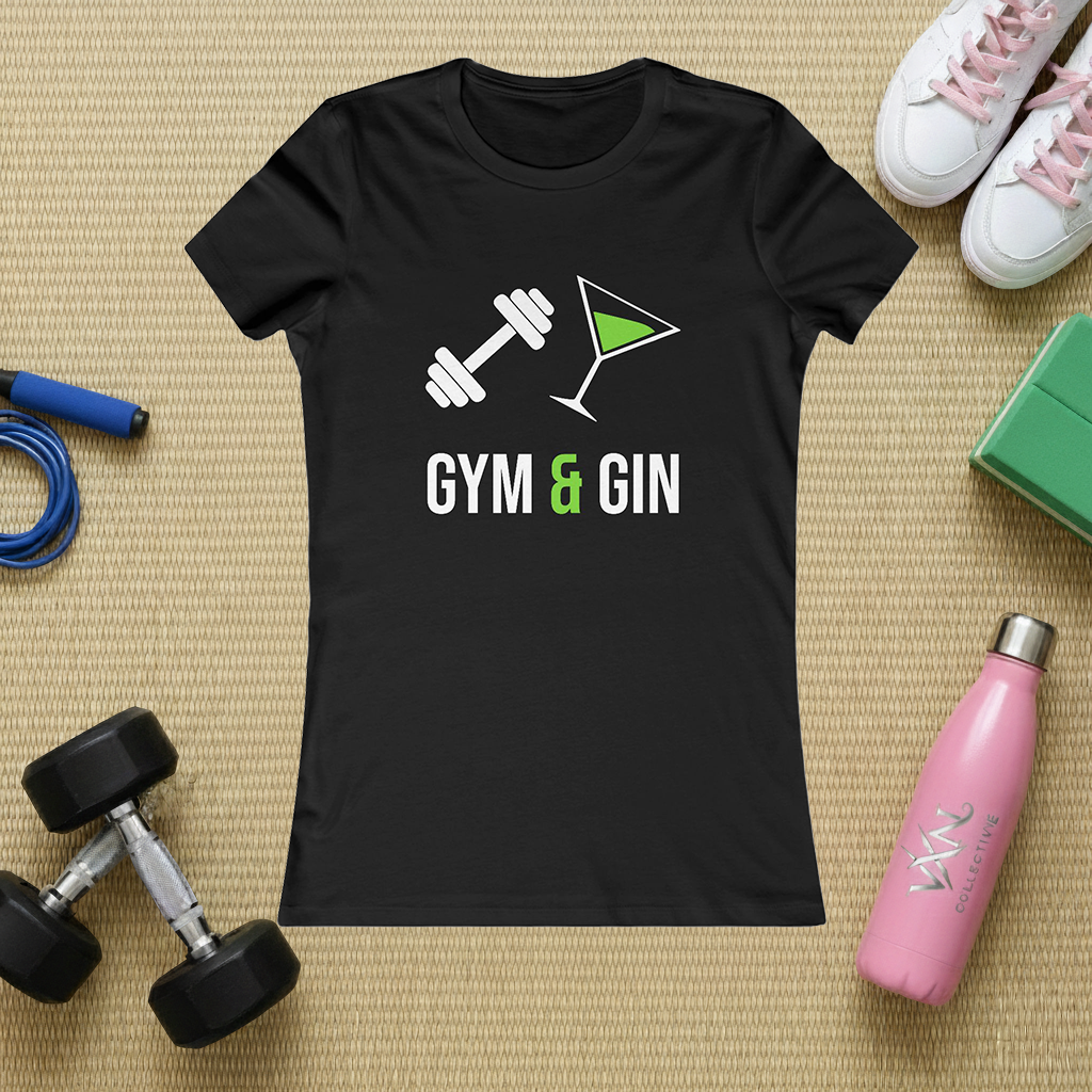 Gym & Gin Women's Tee — Funny Fitness Cocktail Shirt