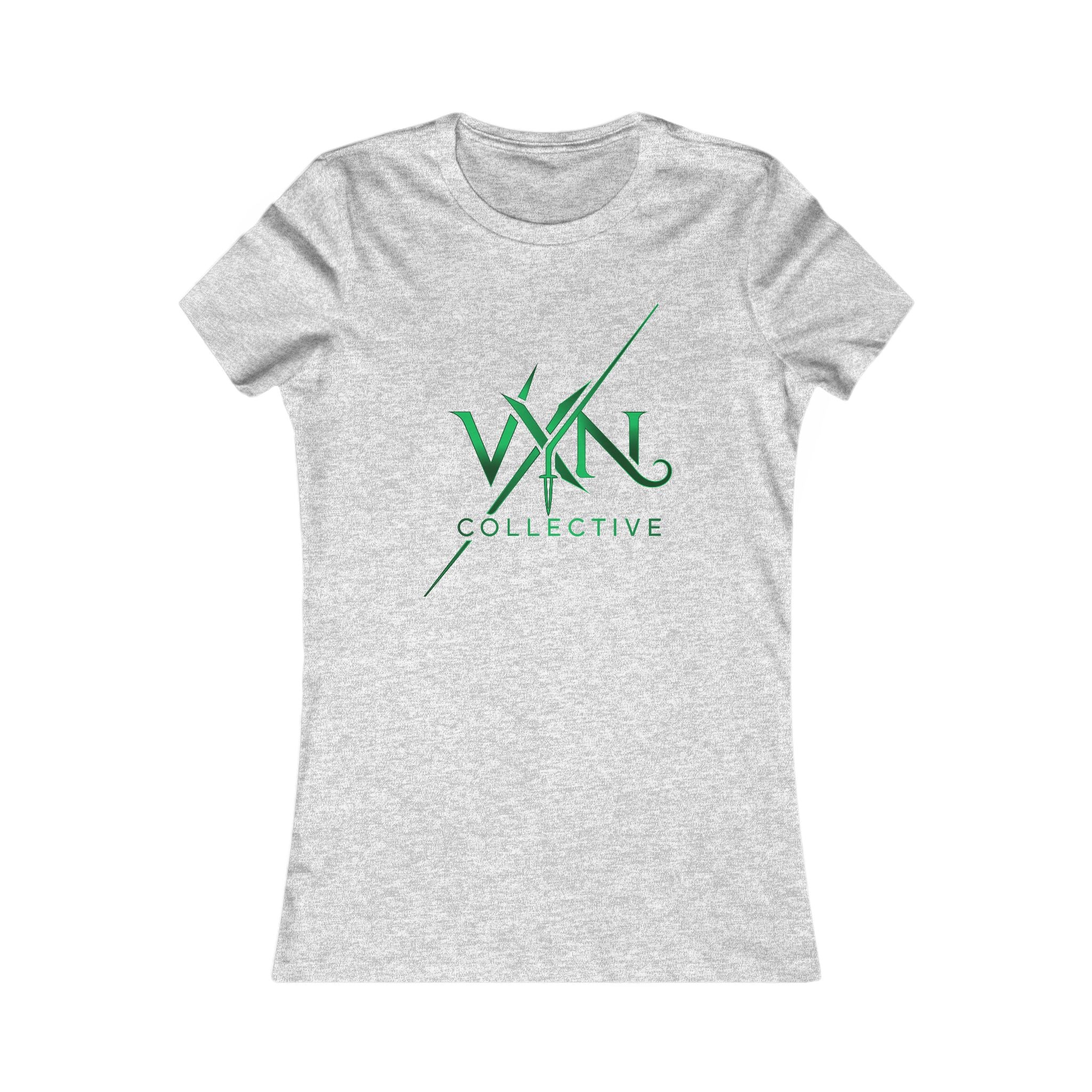 VXN Collective Women's Logo Tee — Green Minimalist Graphic Shirt