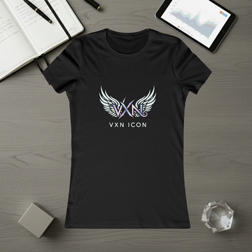 VXN Icon Women's Tee — Iridescent Wing Logo Graphic Shirt