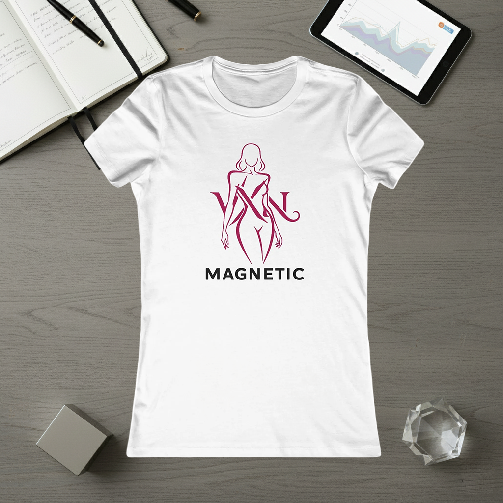 Magnetic Women's Tee — Feminine Silhouette Graphic T-Shirt