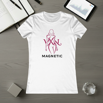 Magnetic Women's Tee — Feminine Silhouette Graphic T-Shirt